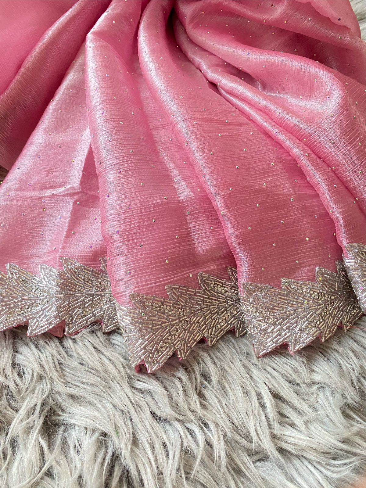 Beautiful Designer Summer Special Barbari Jimmy Chu Silk Saree