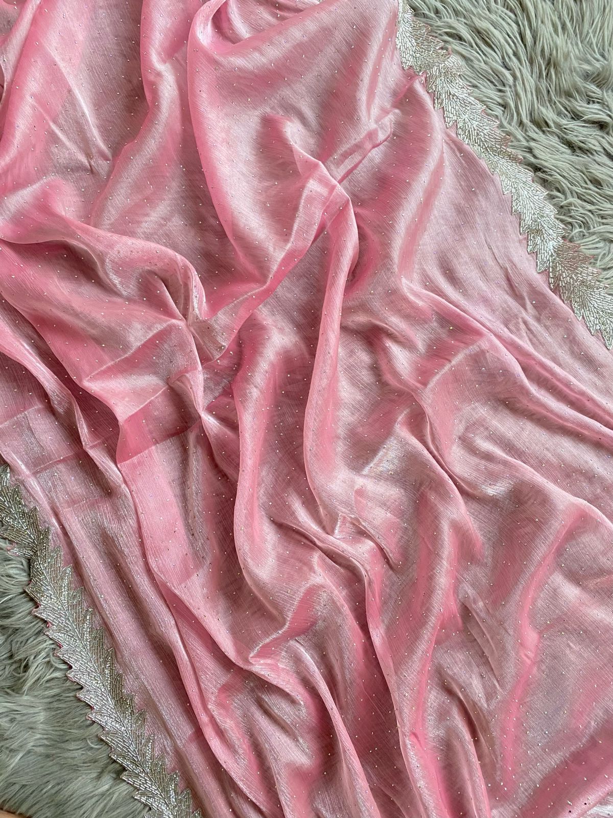 Beautiful Designer Summer Special Barbari Jimmy Chu Silk Saree