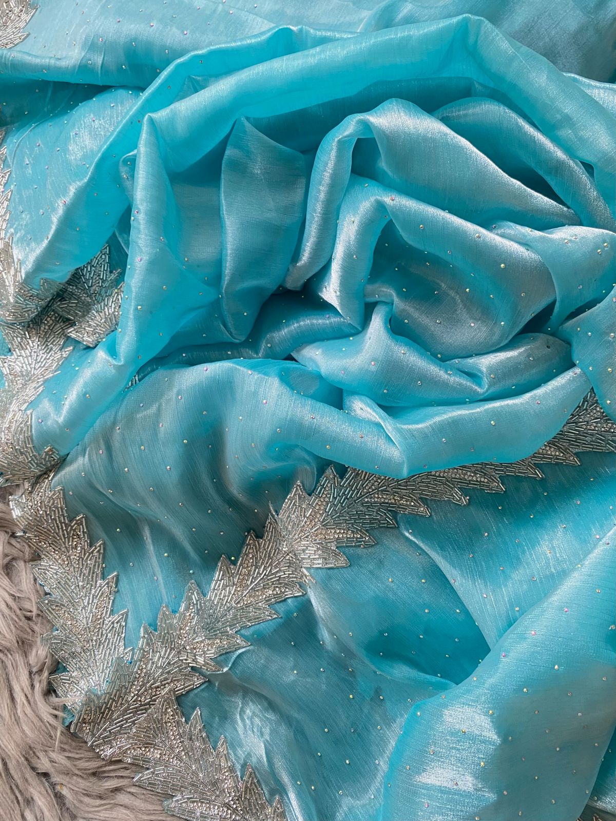 Beautiful Designer Summer Special Barbari Jimmy Chu Silk Saree