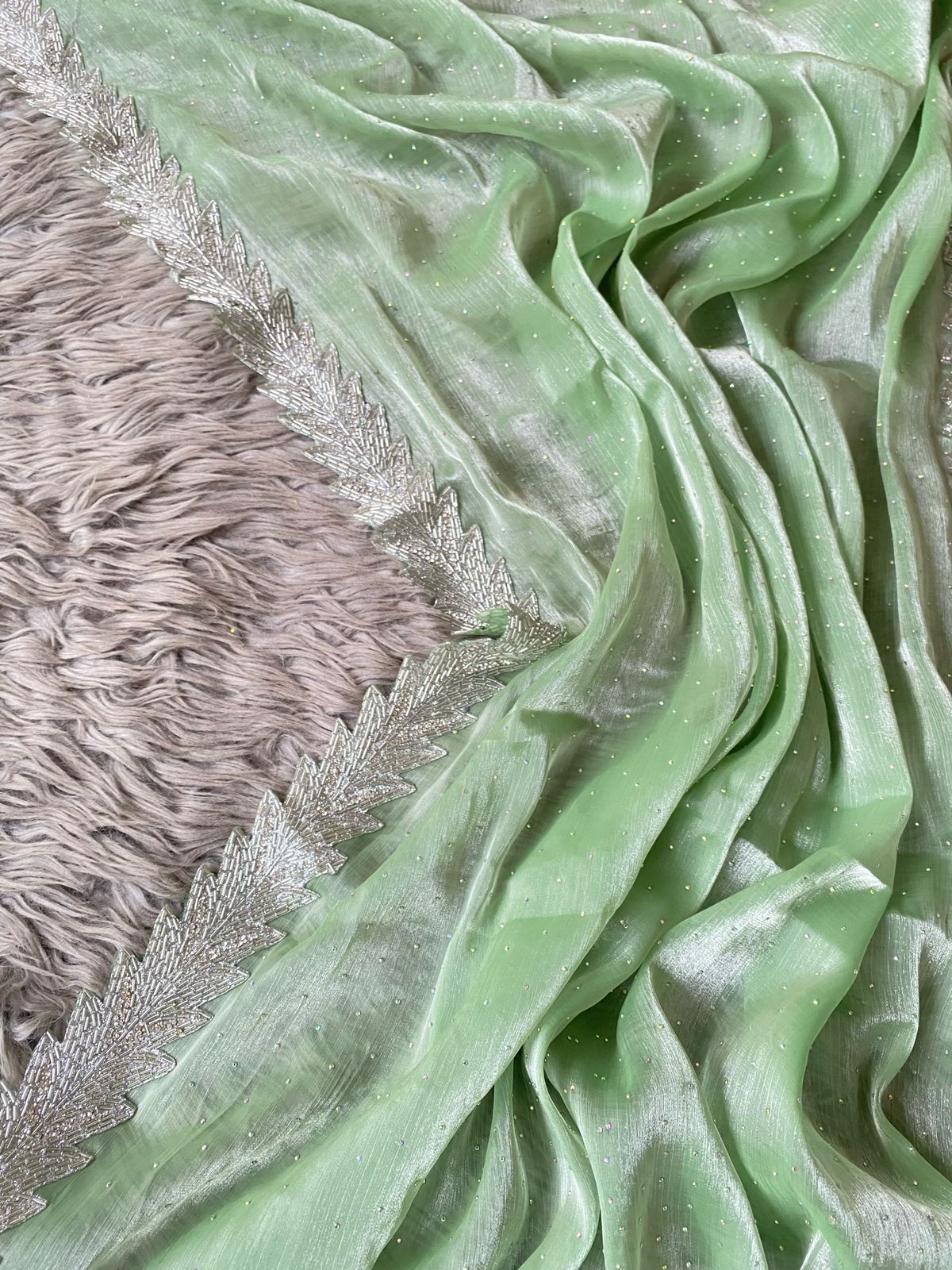 Beautiful Designer Summer Special Barbari Jimmy Chu Silk Saree