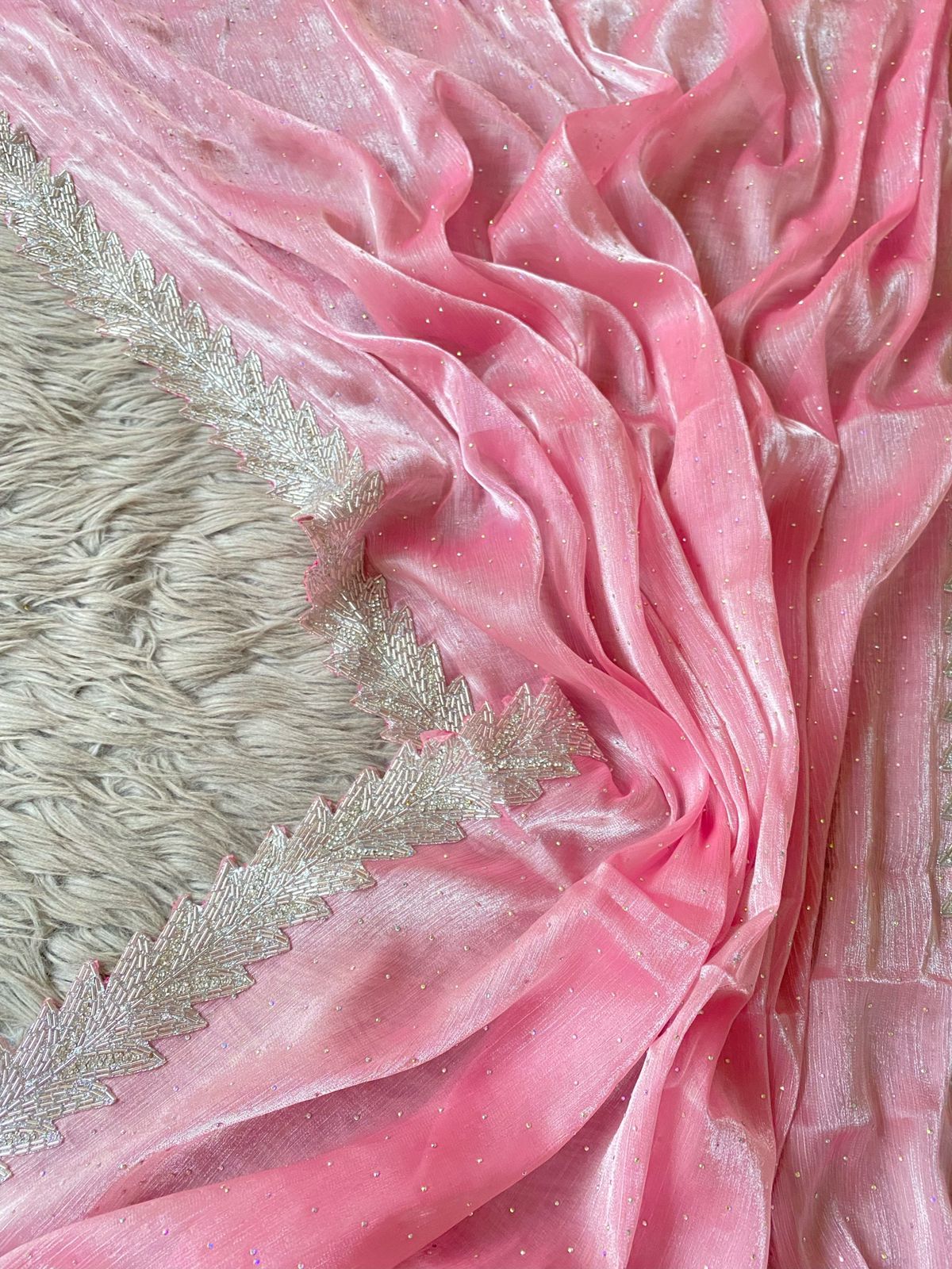 Beautiful Designer Summer Special Barbari Jimmy Chu Silk Saree