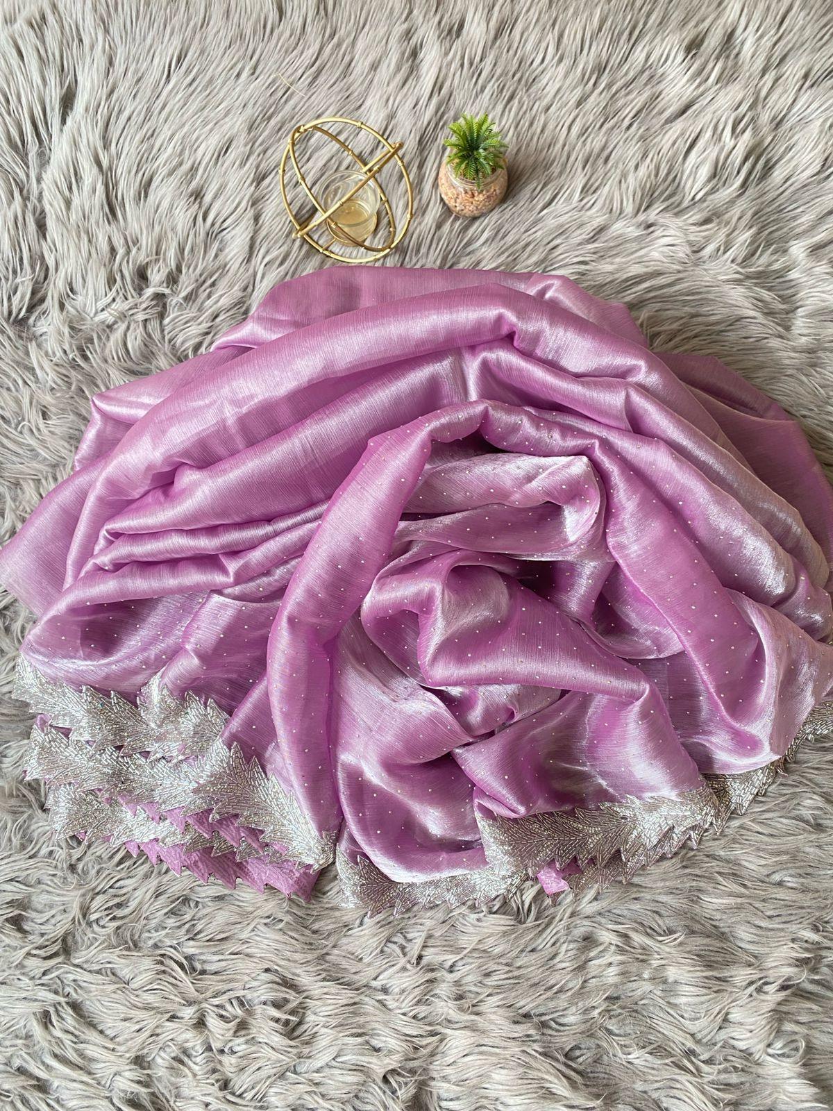 Beautiful Designer Summer Special Barbari Jimmy Chu Silk Saree