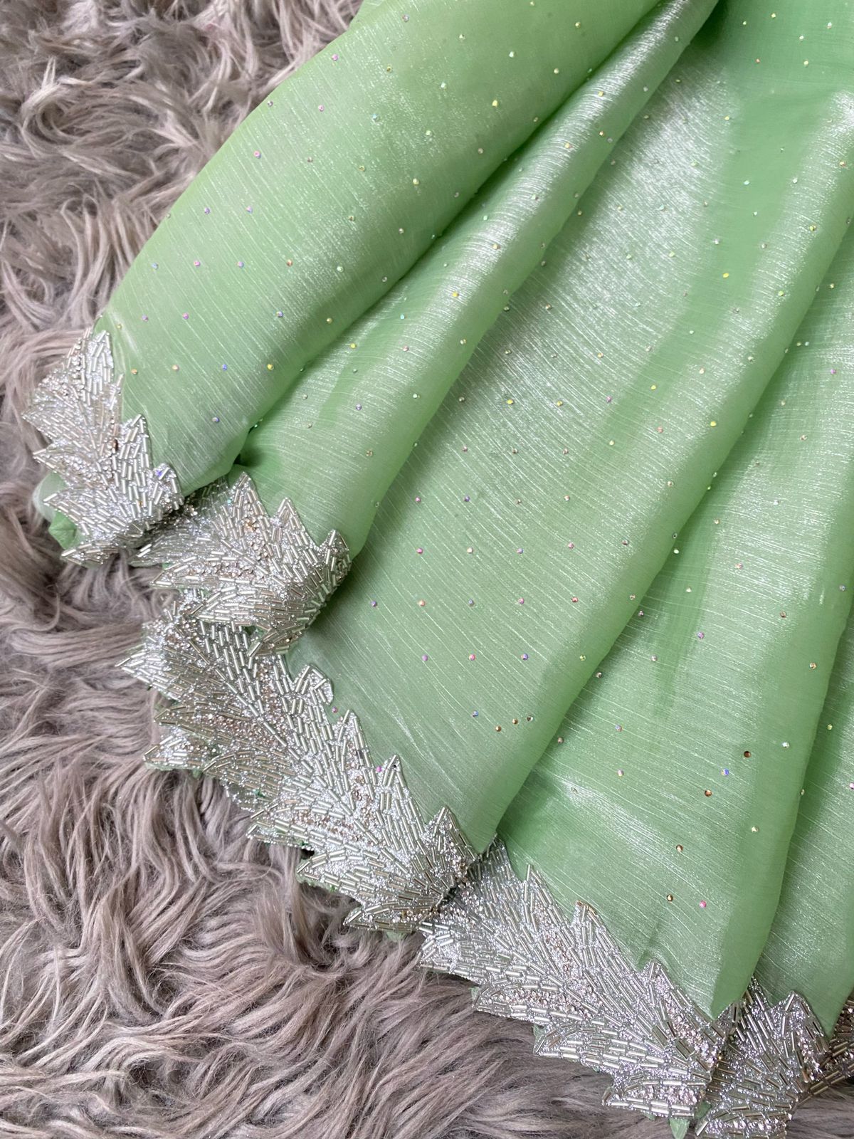 Beautiful Designer Summer Special Barbari Jimmy Chu Silk Saree