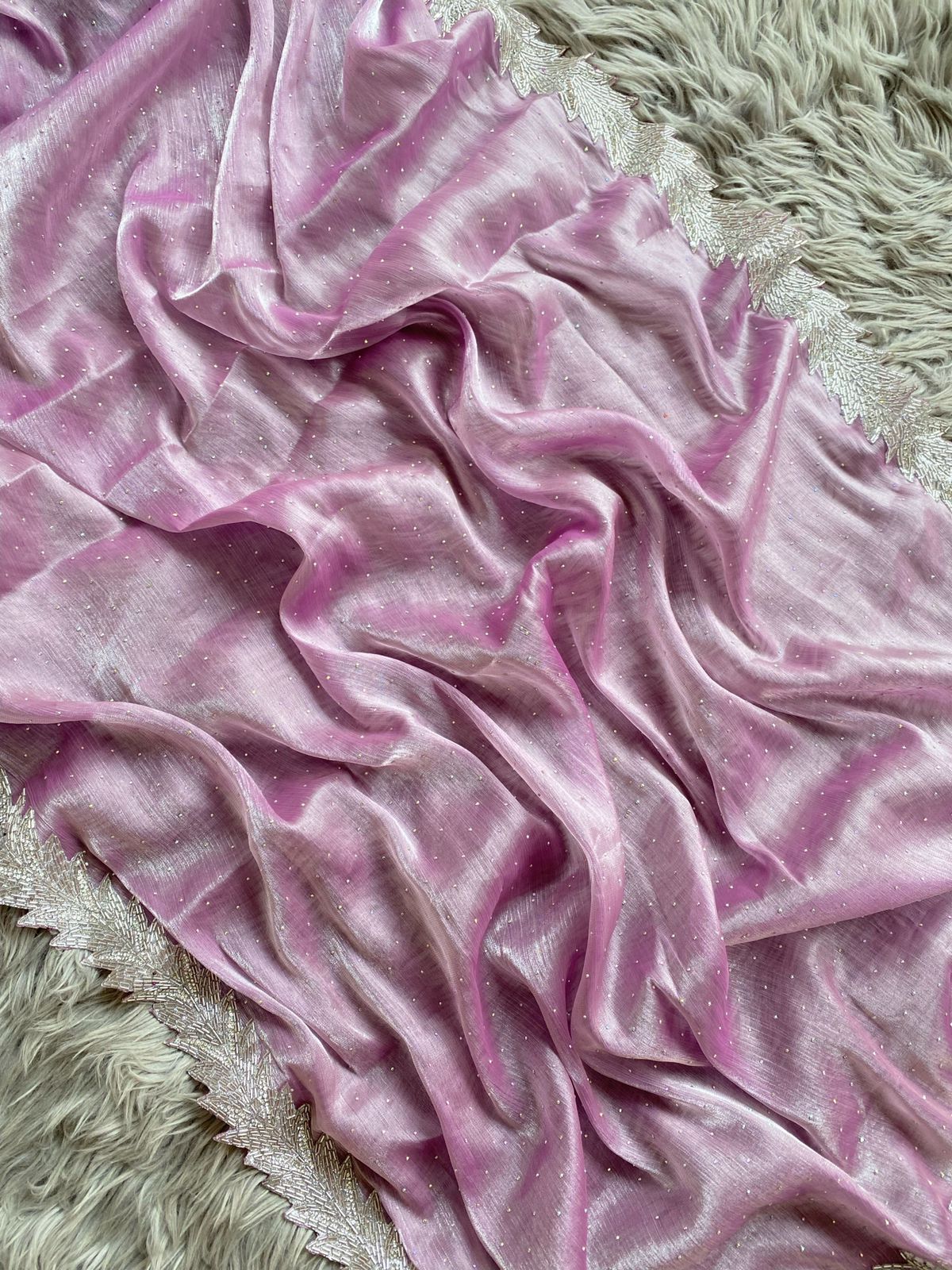 Beautiful Designer Summer Special Barbari Jimmy Chu Silk Saree