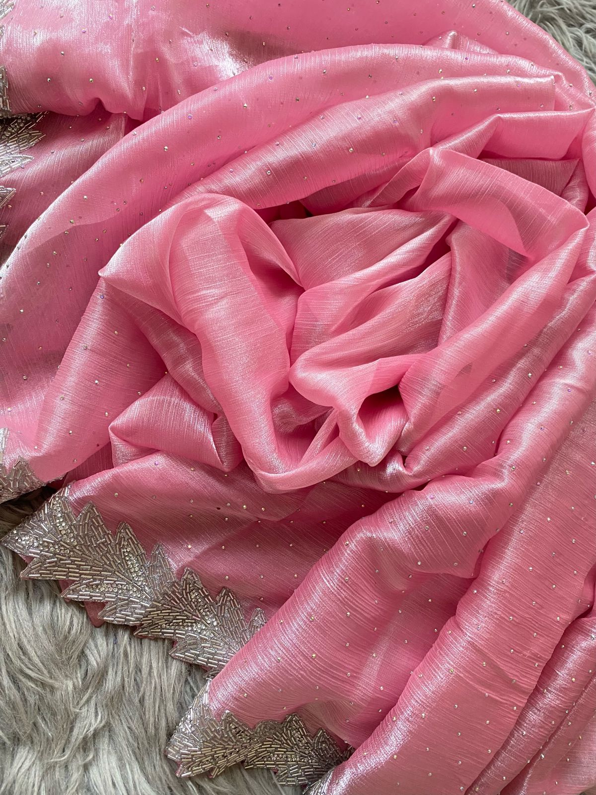 Beautiful Designer Summer Special Barbari Jimmy Chu Silk Saree