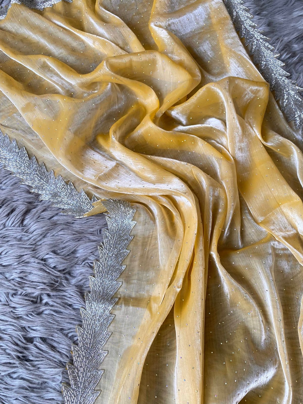 Beautiful Designer Summer Special Barbari Jimmy Chu Silk Saree