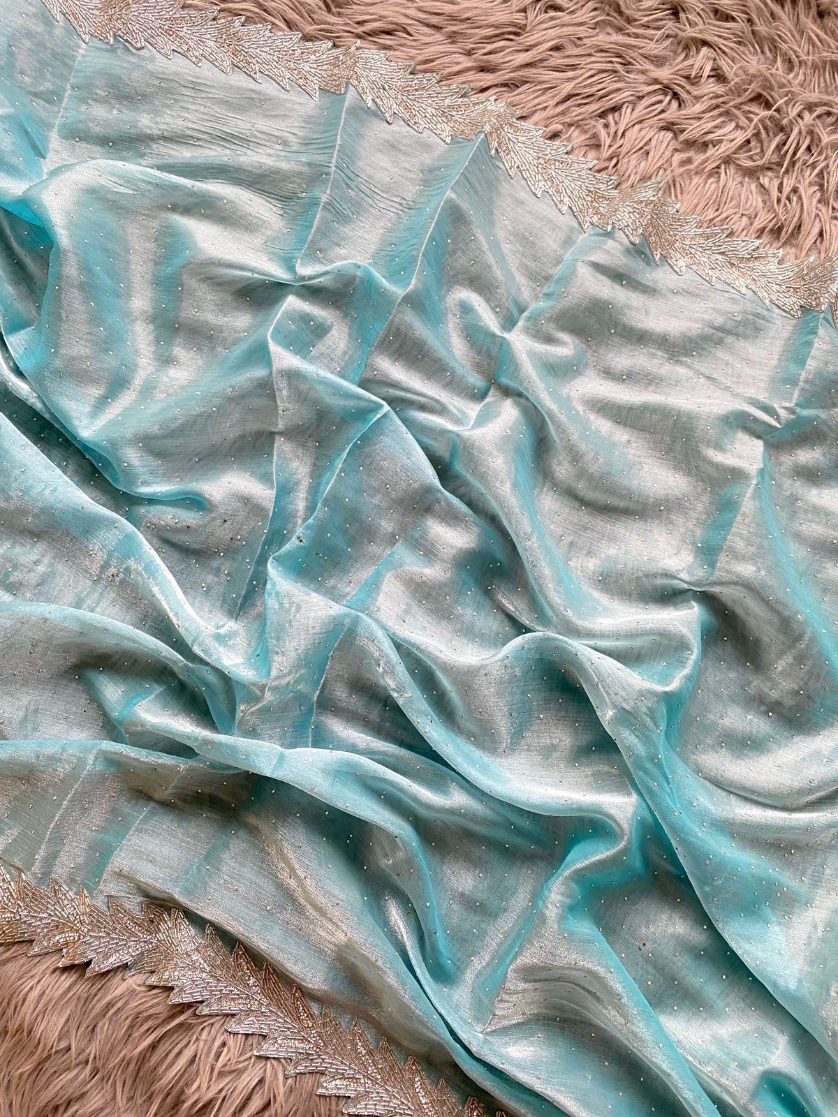 Beautiful Designer Summer Special Barbari Jimmy Chu Silk Saree