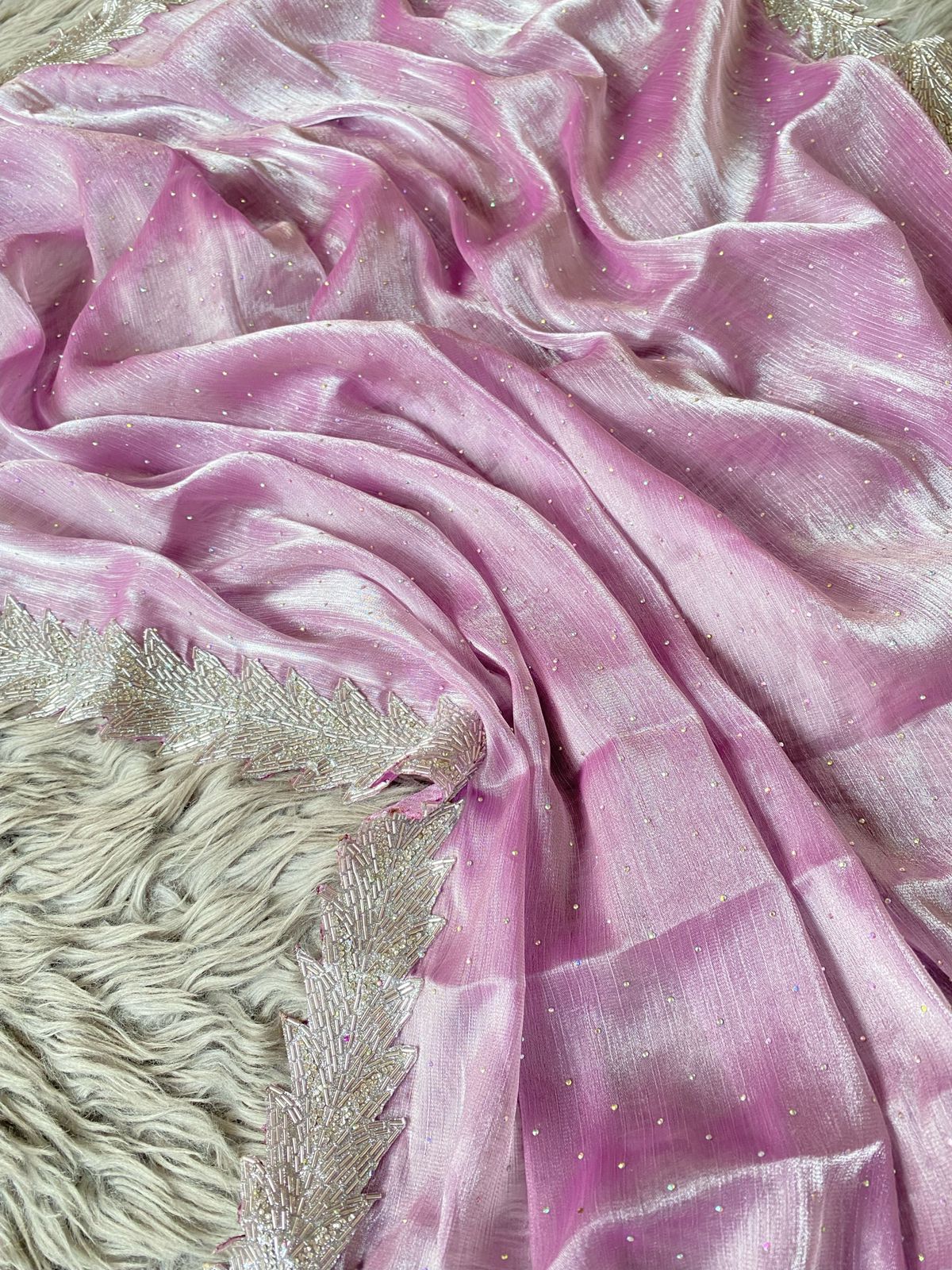 Beautiful Designer Summer Special Barbari Jimmy Chu Silk Saree