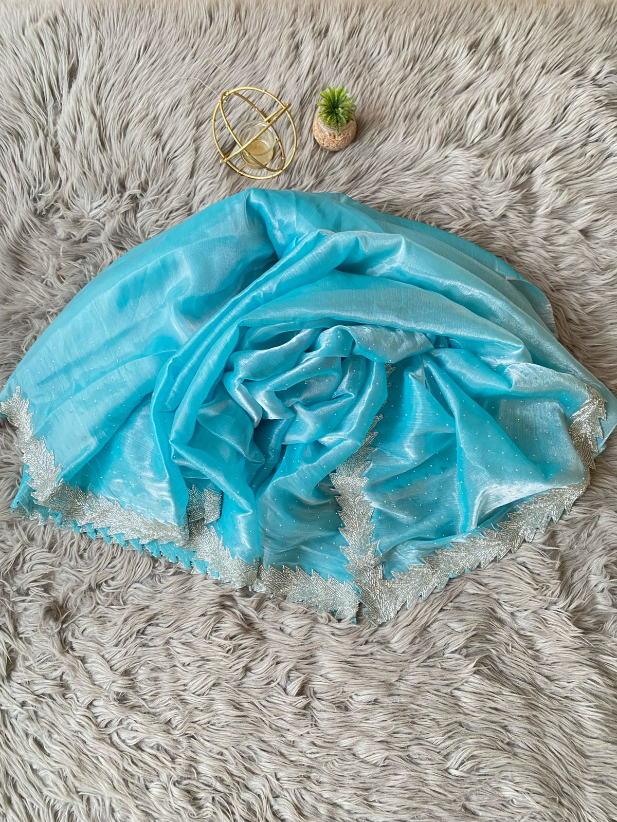 Beautiful Designer Summer Special Barbari Jimmy Chu Silk Saree