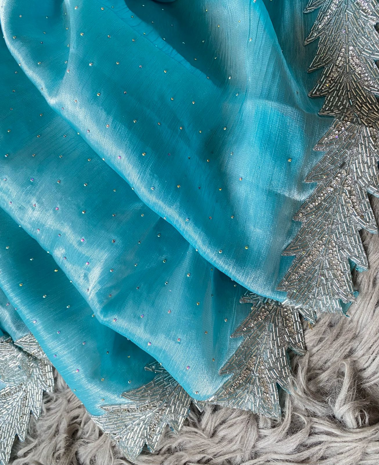 Beautiful Designer Summer Special Barbari Jimmy Chu Silk Saree