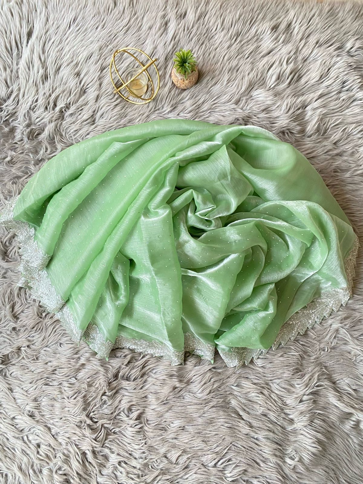 Beautiful Designer Summer Special Barbari Jimmy Chu Silk Saree