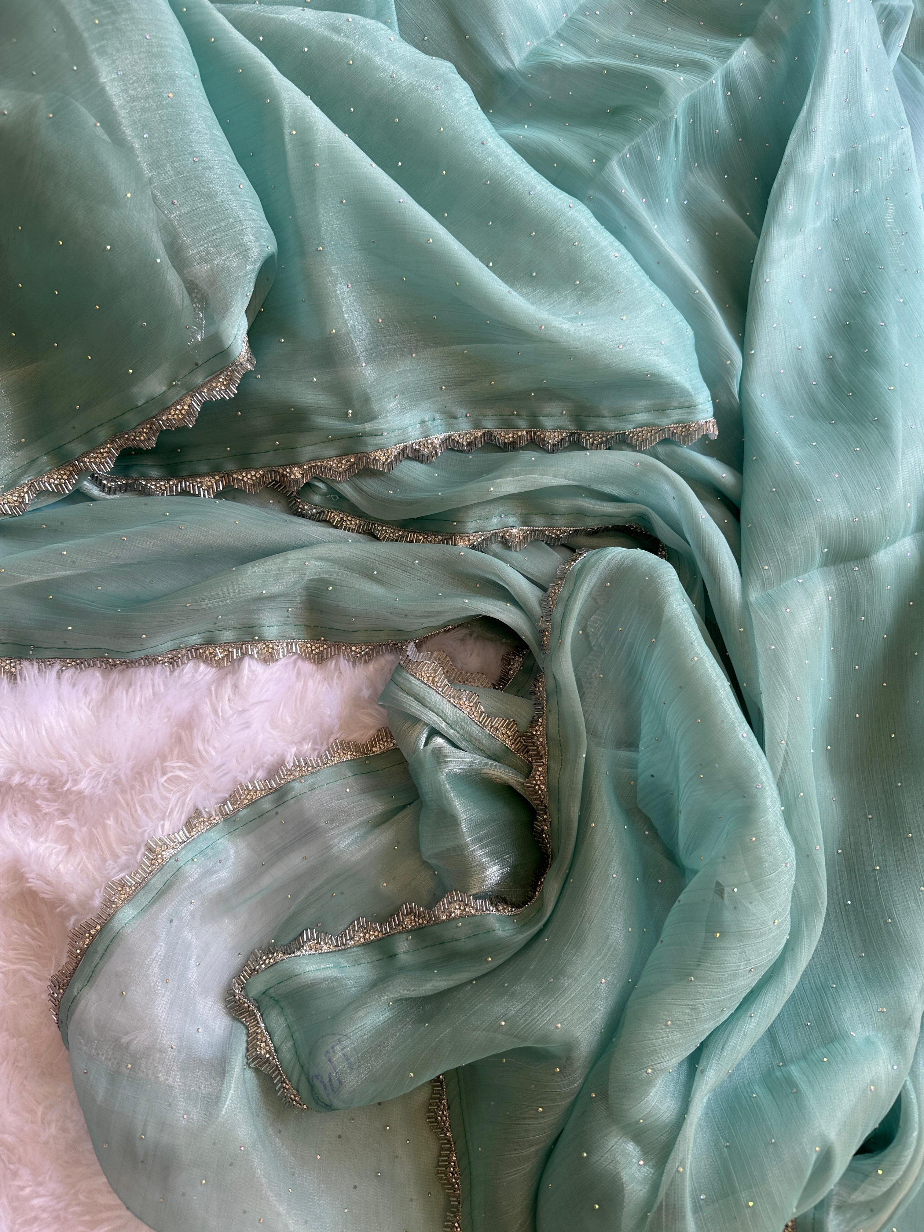 Beautiful Designer Summer Special Barbari Jimmy Chu Silk Saree