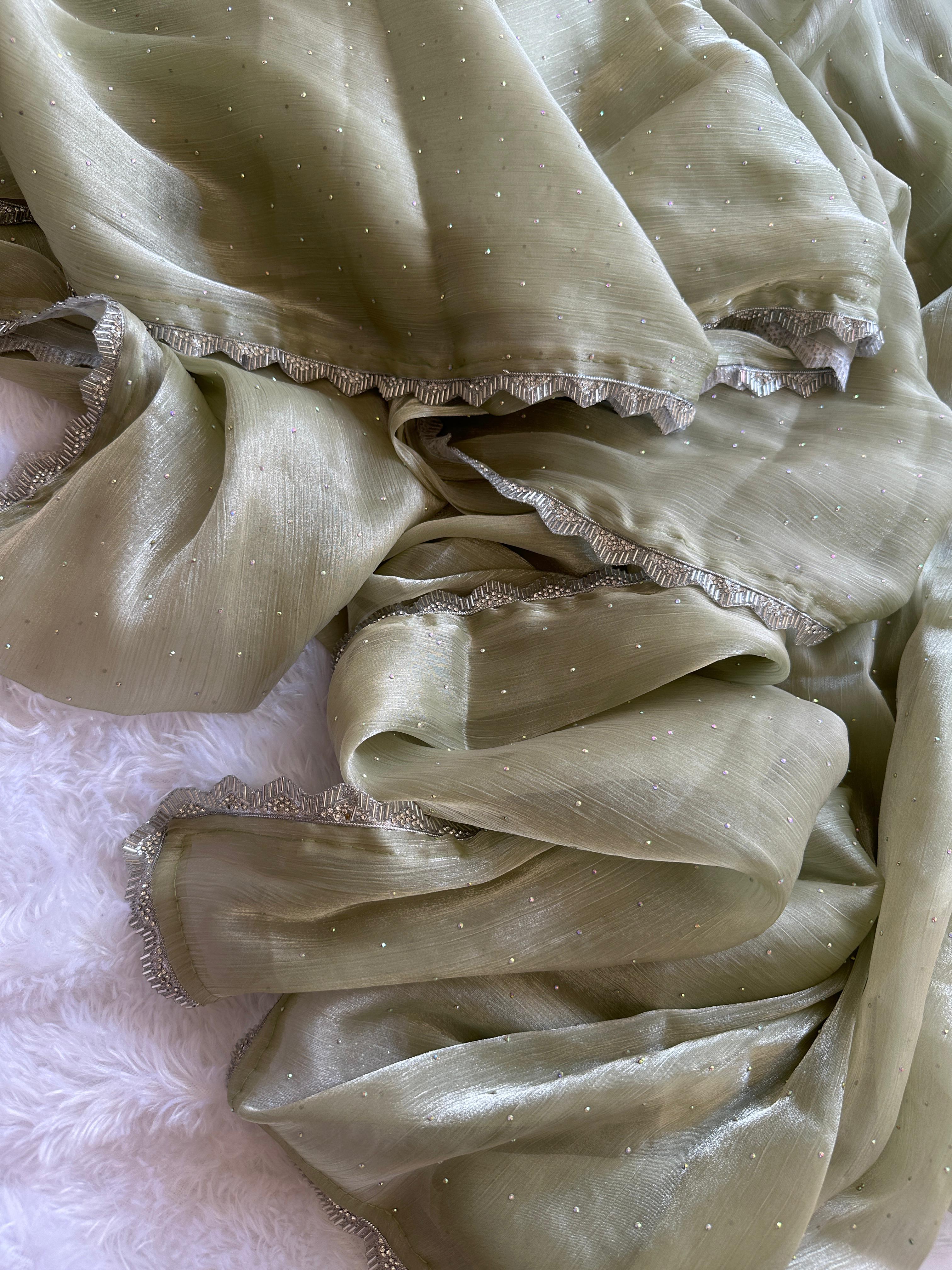 Beautiful Designer Summer Special Barbari Jimmy Chu Silk Saree