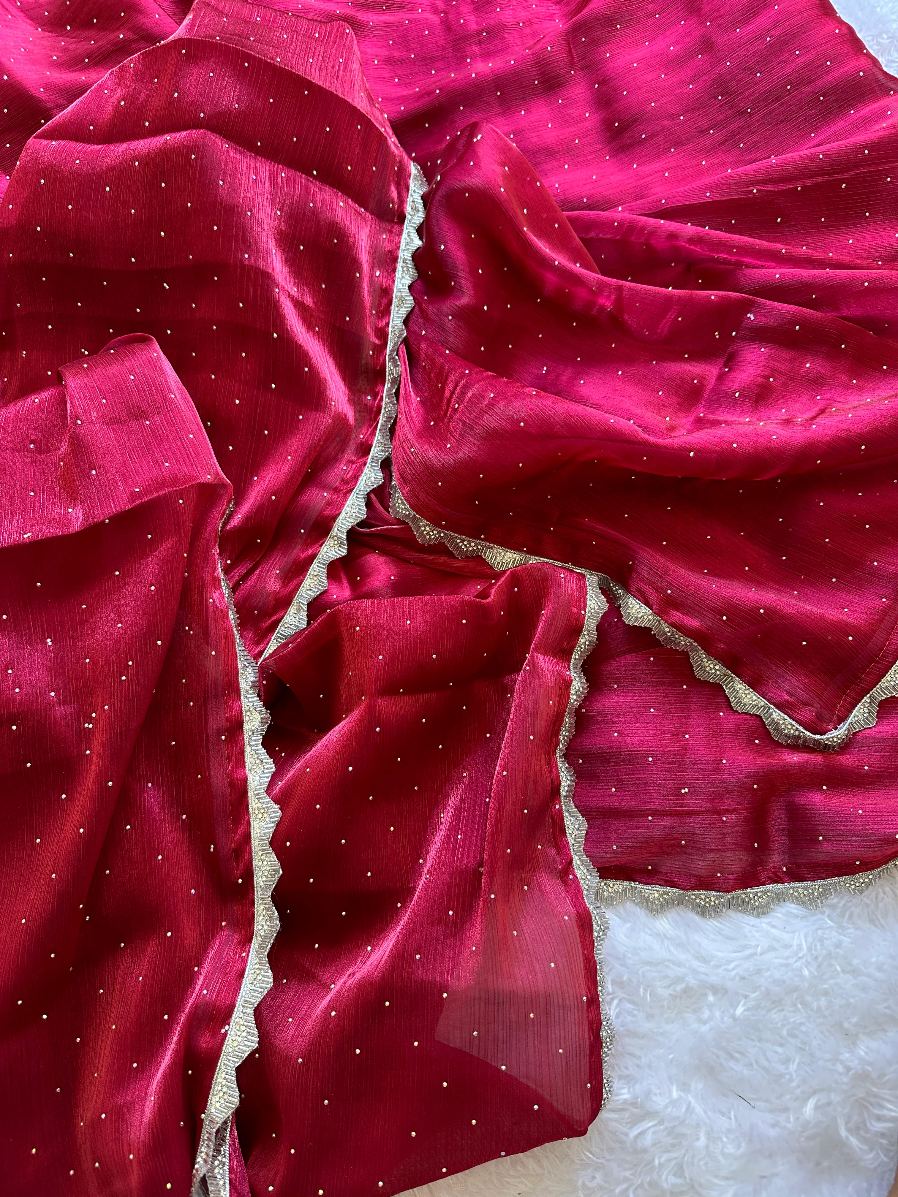 Beautiful Designer Summer Special Barbari Jimmy Chu Silk Saree