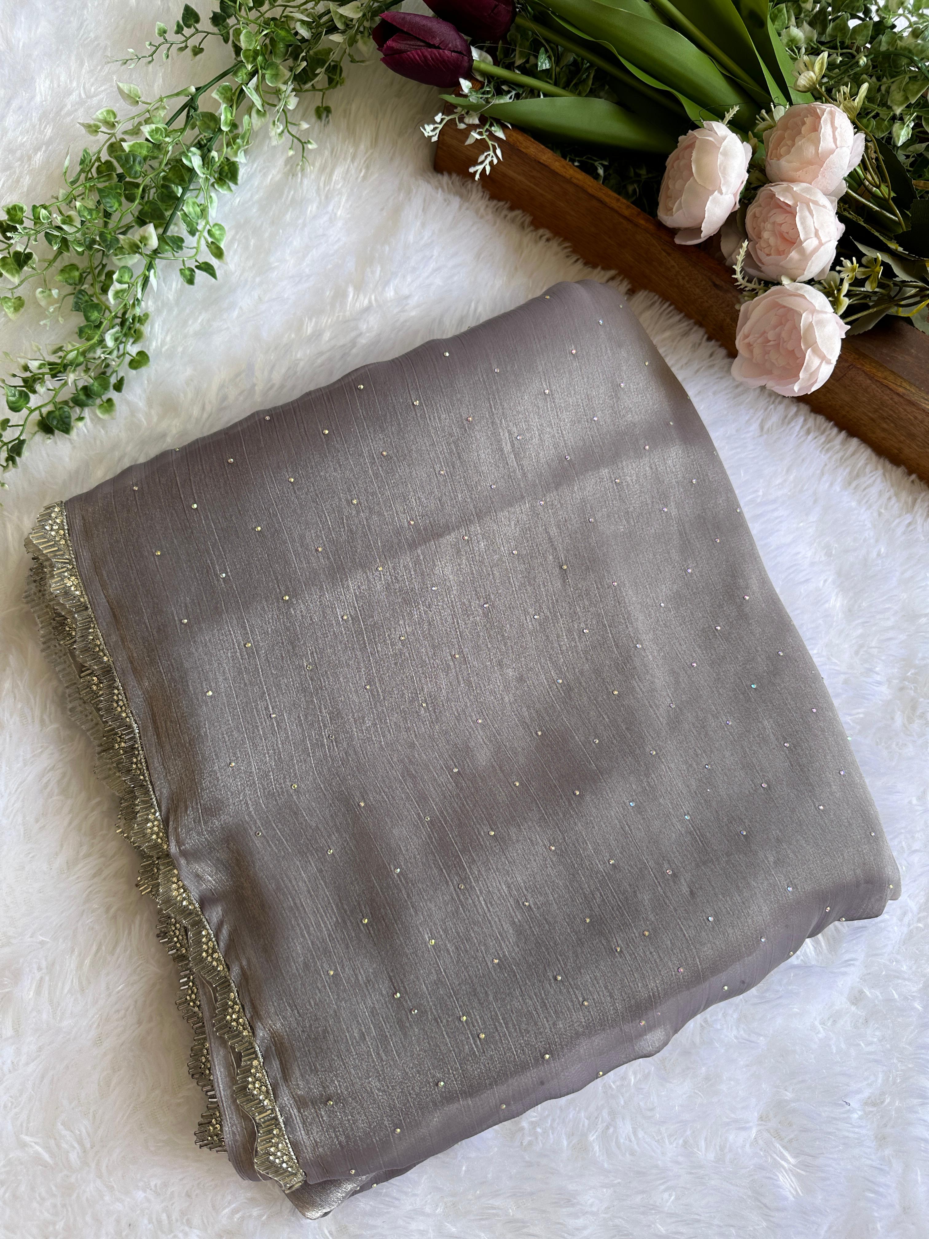 Beautiful Designer Summer Special Barbari Jimmy Chu Silk Saree