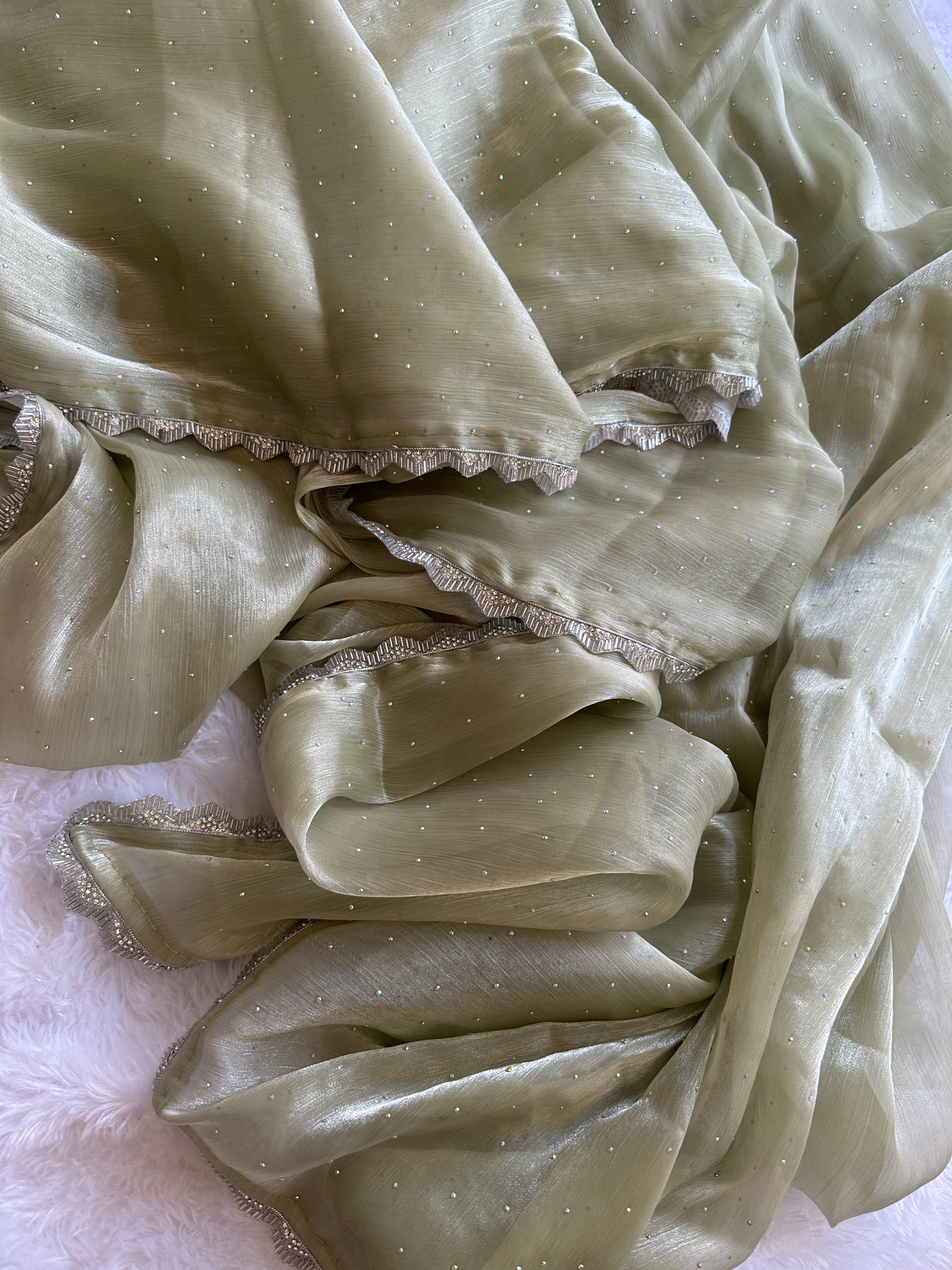 Beautiful Designer Summer Special Barbari Jimmy Chu Silk Saree