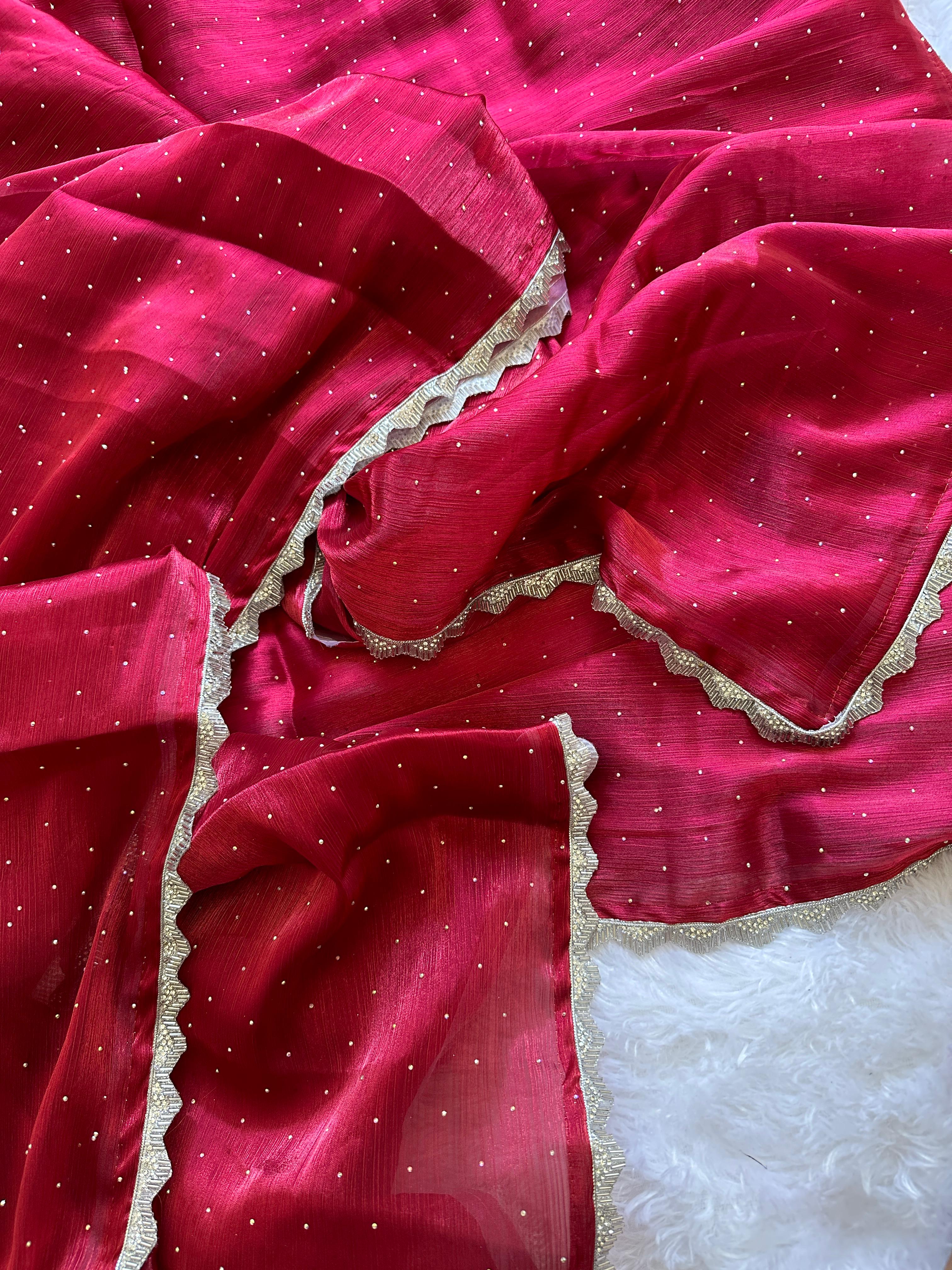 Beautiful Designer Summer Special Barbari Jimmy Chu Silk Saree