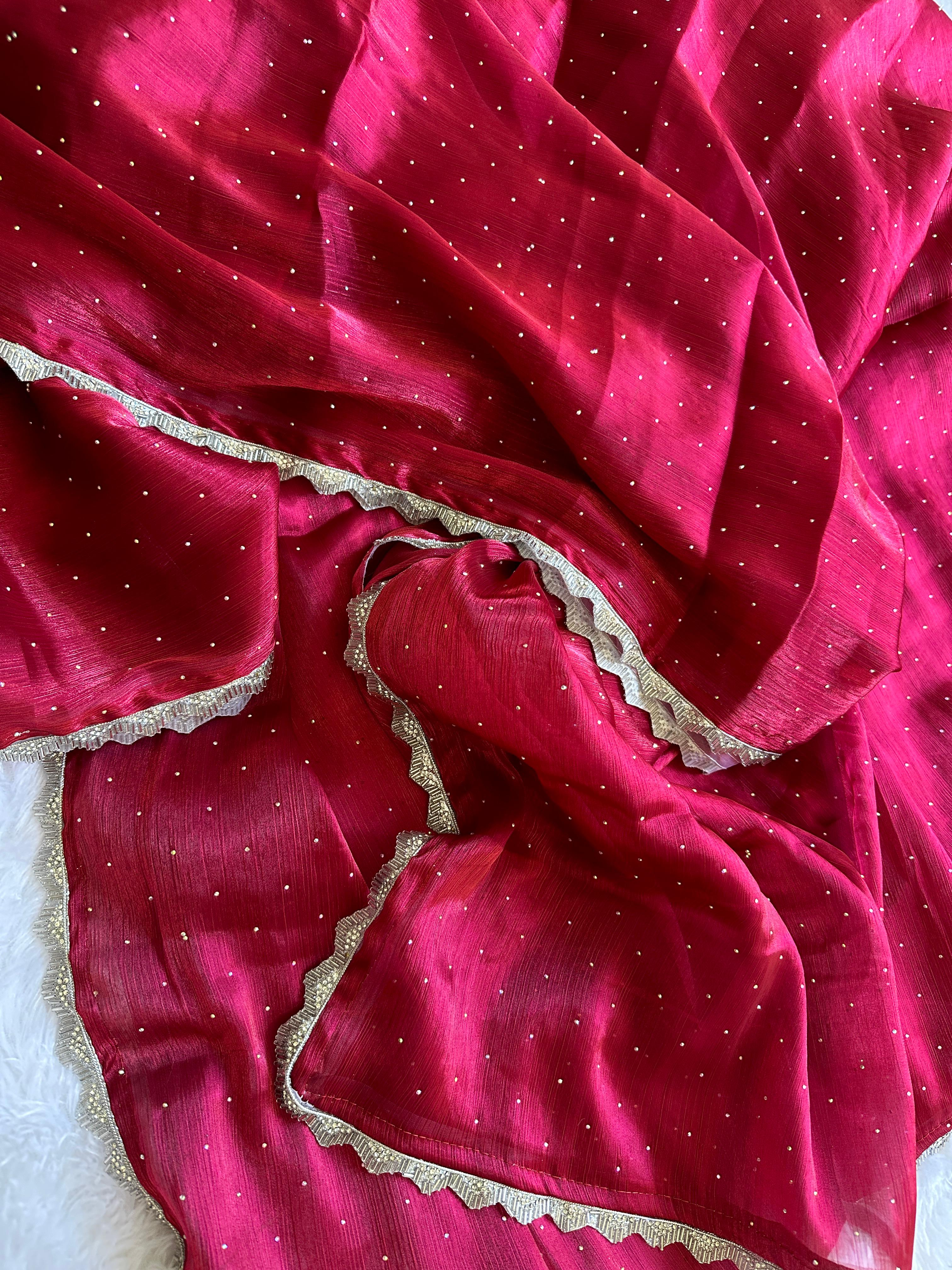 Beautiful Designer Summer Special Barbari Jimmy Chu Silk Saree