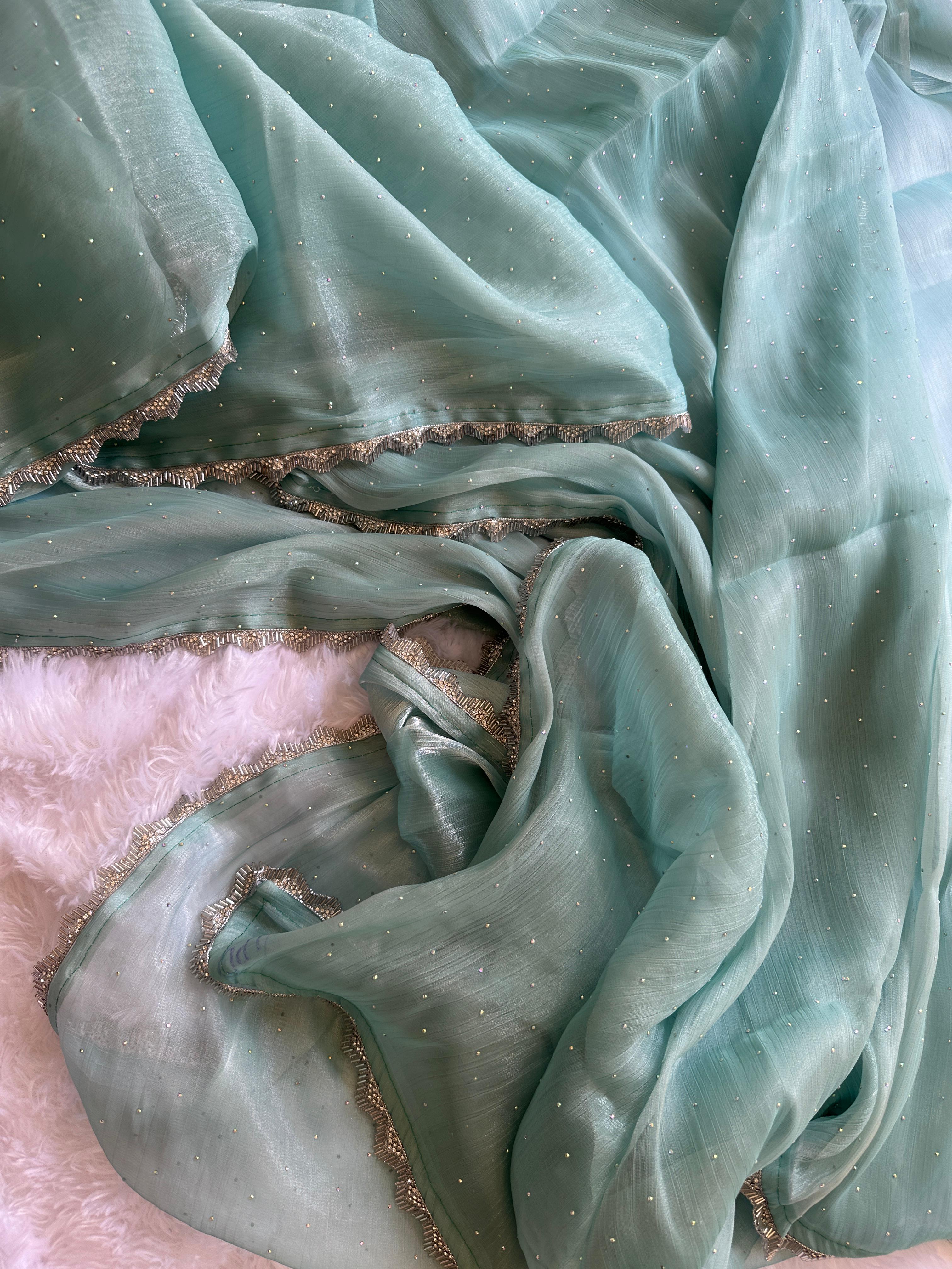 Beautiful Designer Summer Special Barbari Jimmy Chu Silk Saree