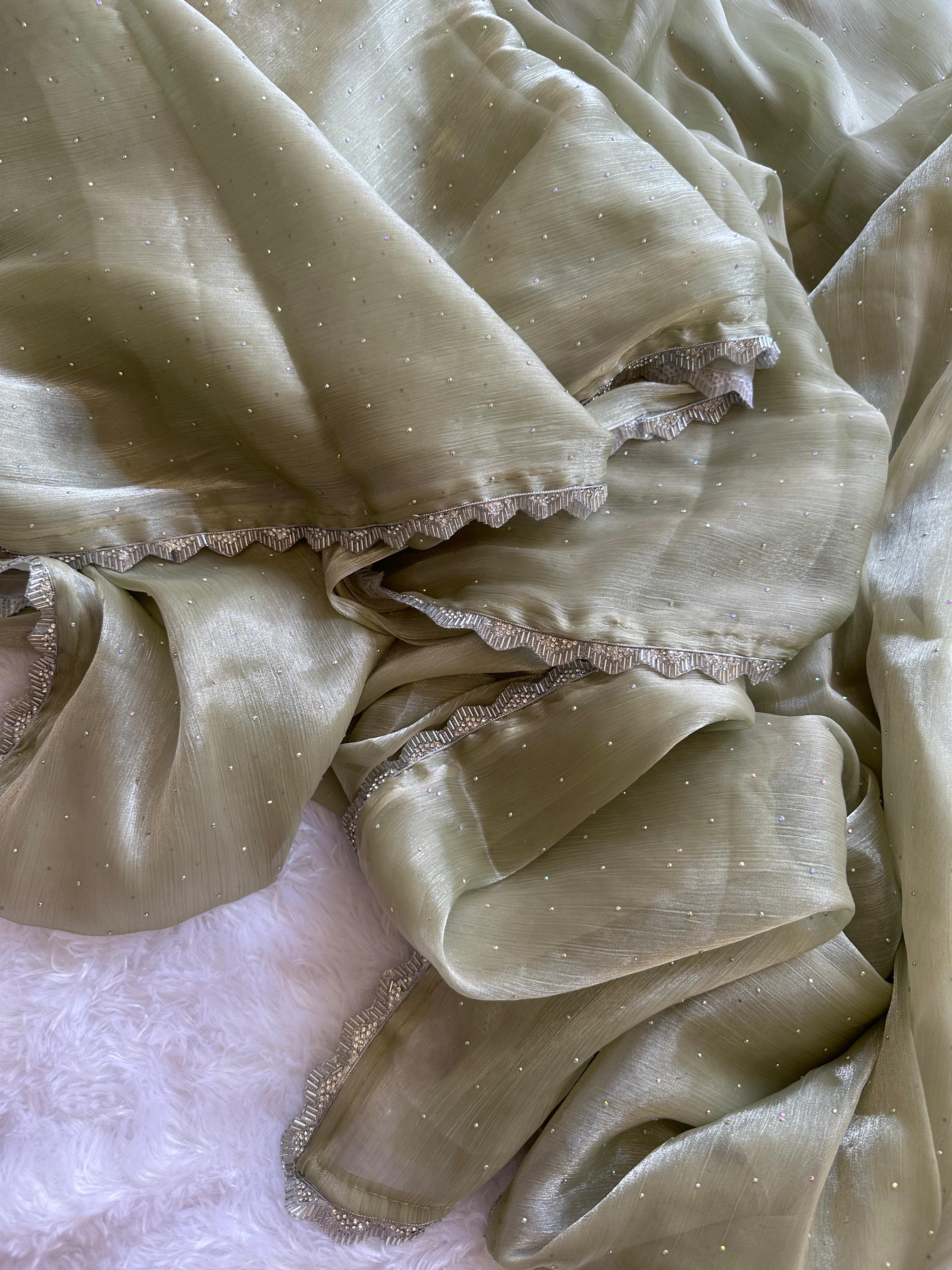 Beautiful Designer Summer Special Barbari Jimmy Chu Silk Saree