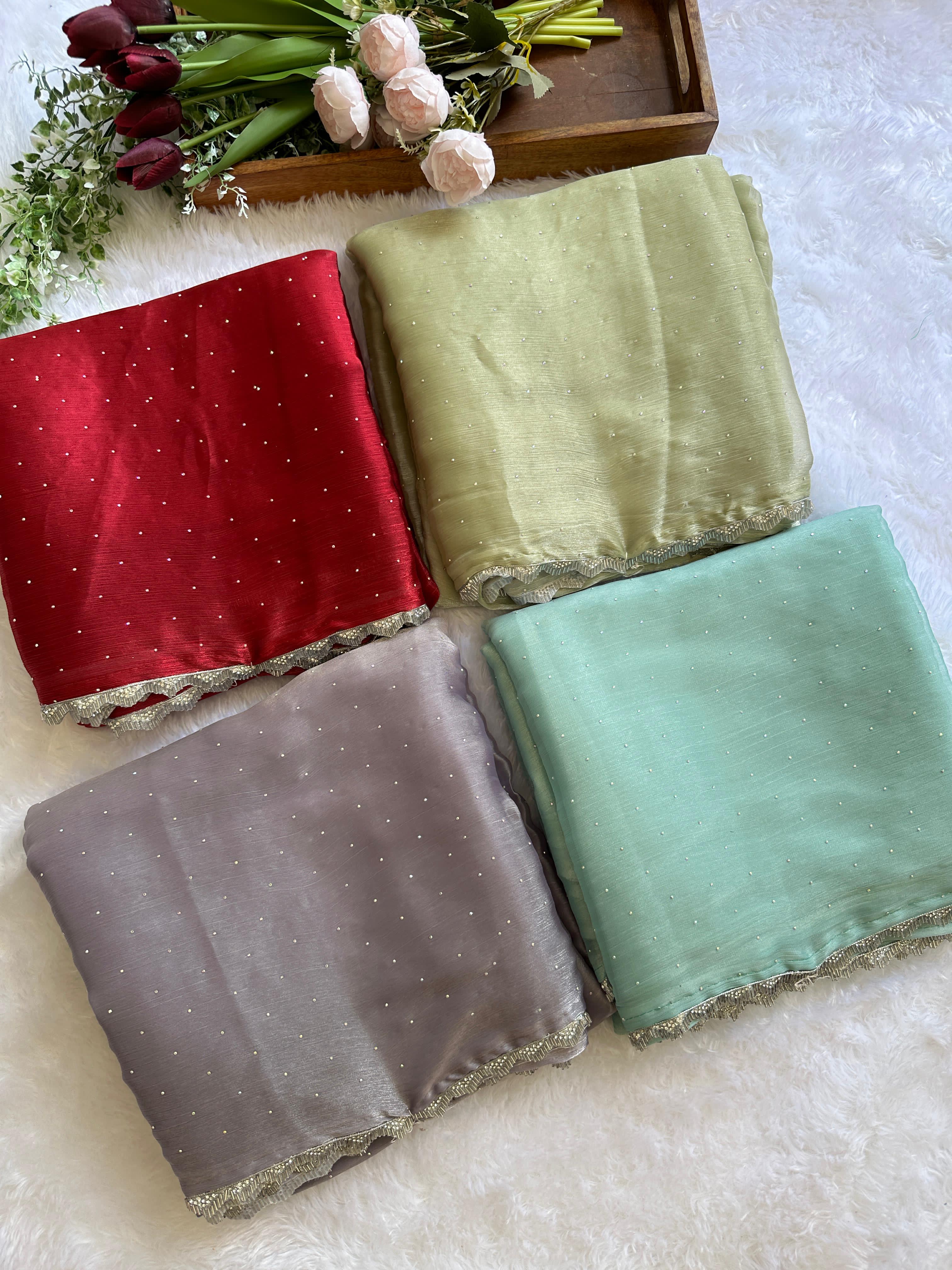 Beautiful Designer Summer Special Barbari Jimmy Chu Silk Saree