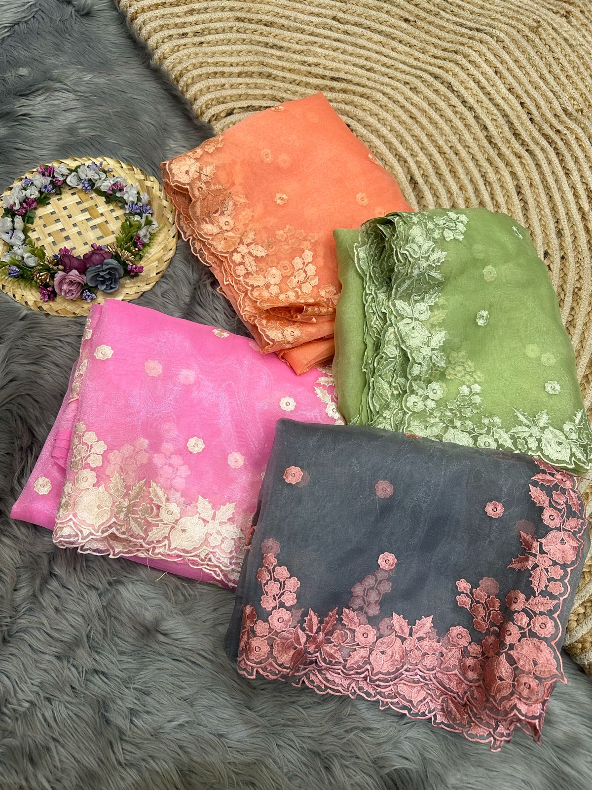 Beautiful Designer Summer Special Pure Organza silk Saree