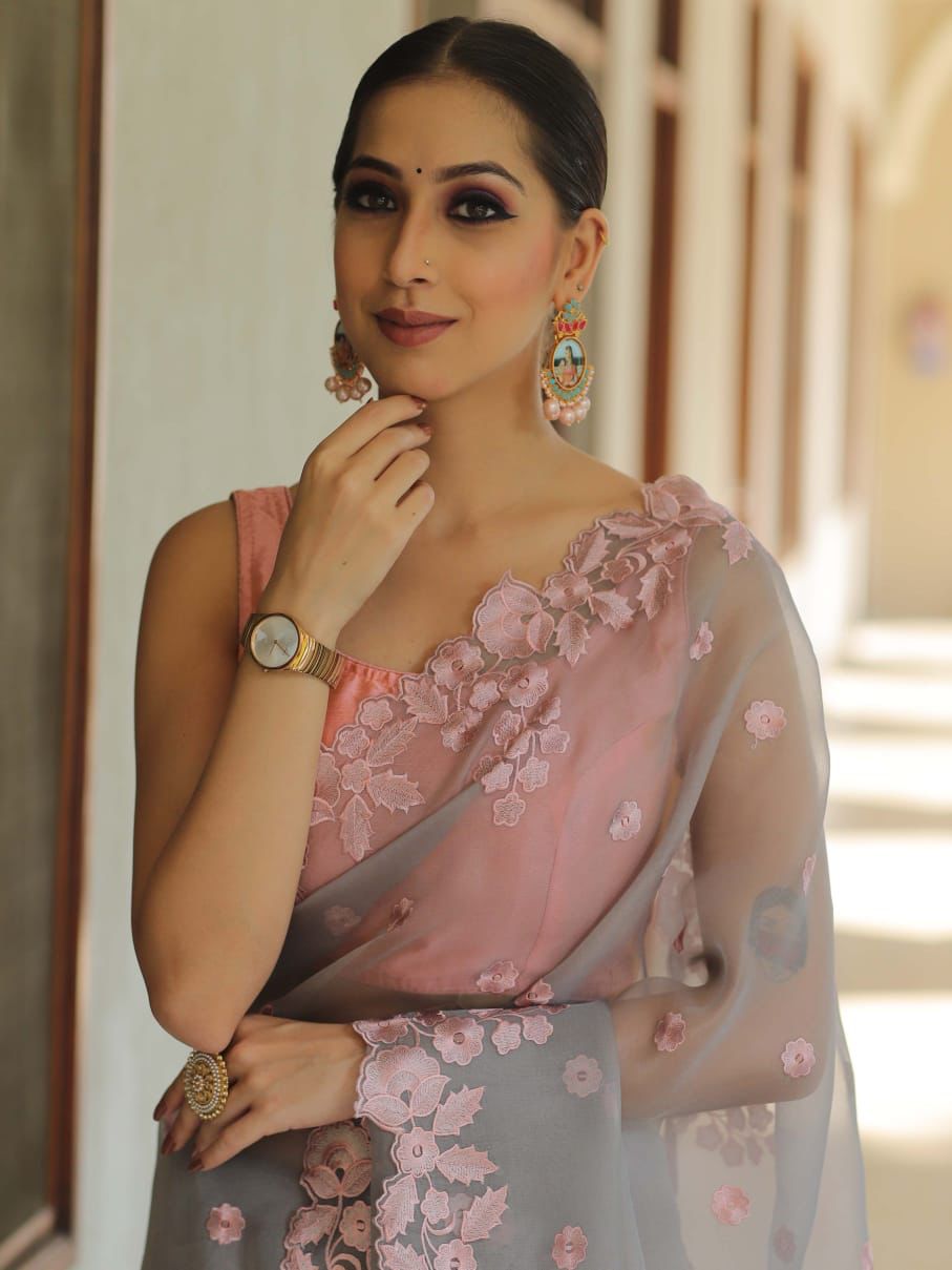 Beautiful Designer Summer Special Pure Organza silk Saree