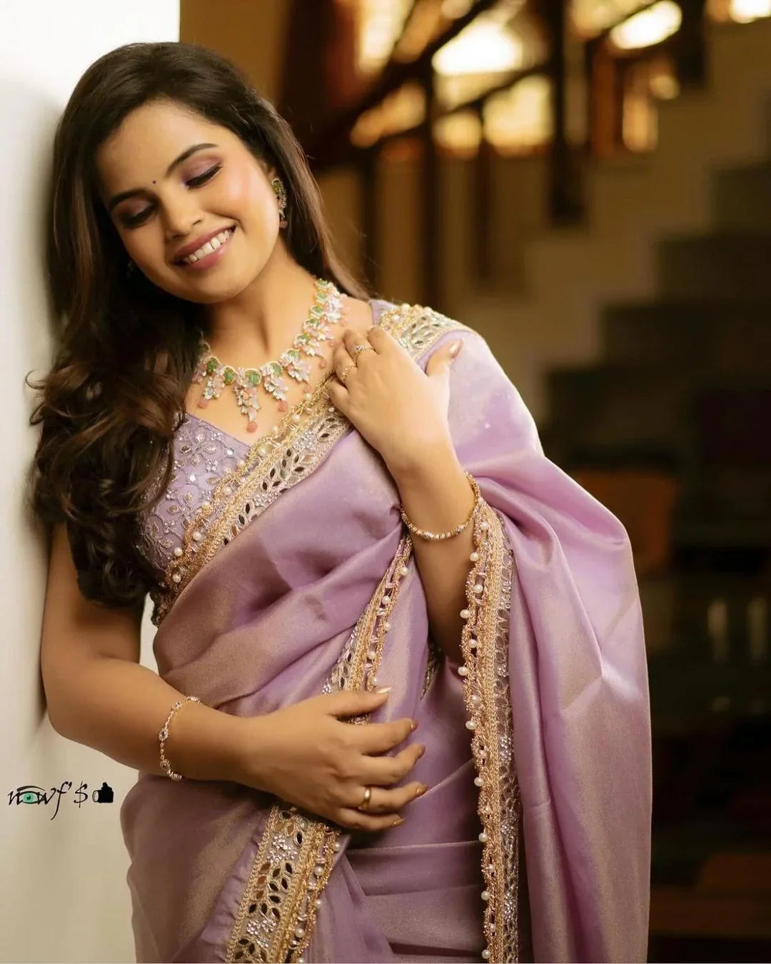 Beautiful Designer Soft Tissue Silk with Sequence Saree