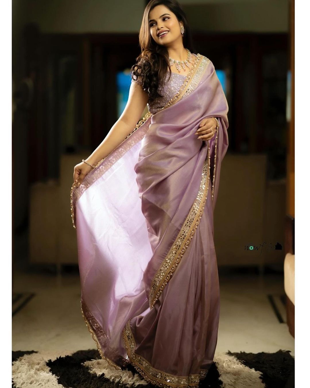 Beautiful Designer Soft Tissue Silk with Sequence Saree