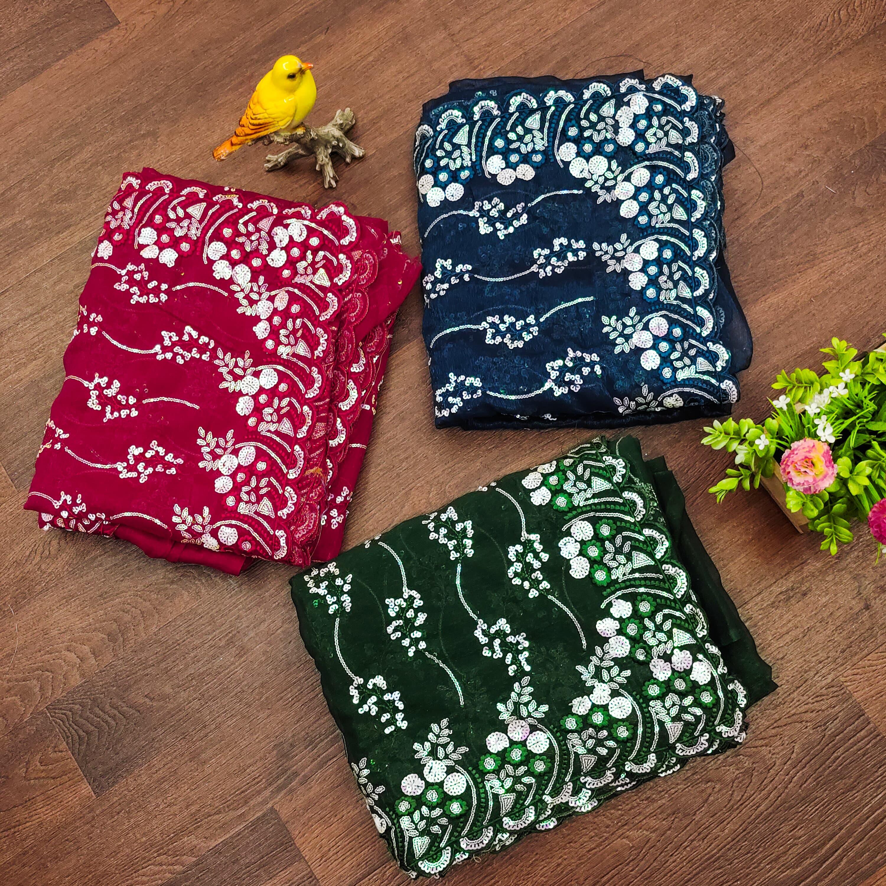 Beautiful Designer Simmar Bluminge Milky Tree Saree