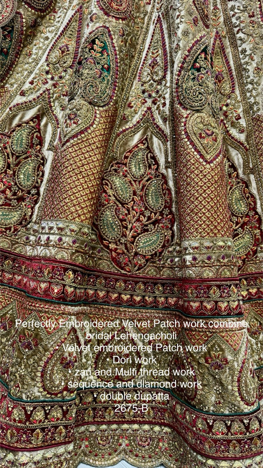 Beautiful Designer Bridal Heavy Velvet Lehenga Choli