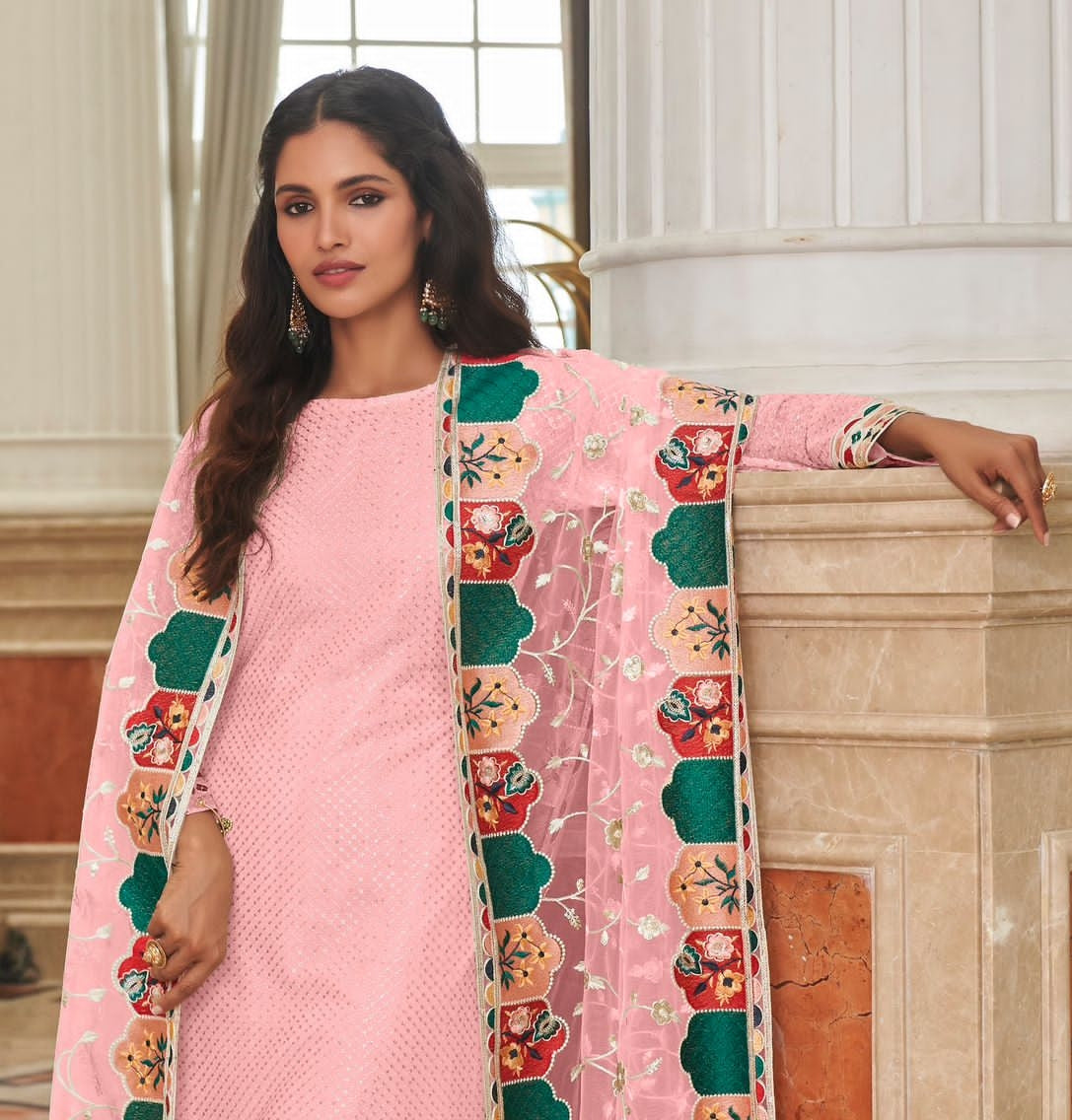 Beautiful Designer Syeda Georgette Pakistani Salwar Suit