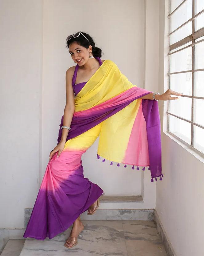 Beautiful Designer Soft Linen Saree Digital Print Saree