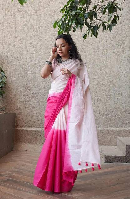 Beautiful Designer Soft Linen Saree Digital Print Saree