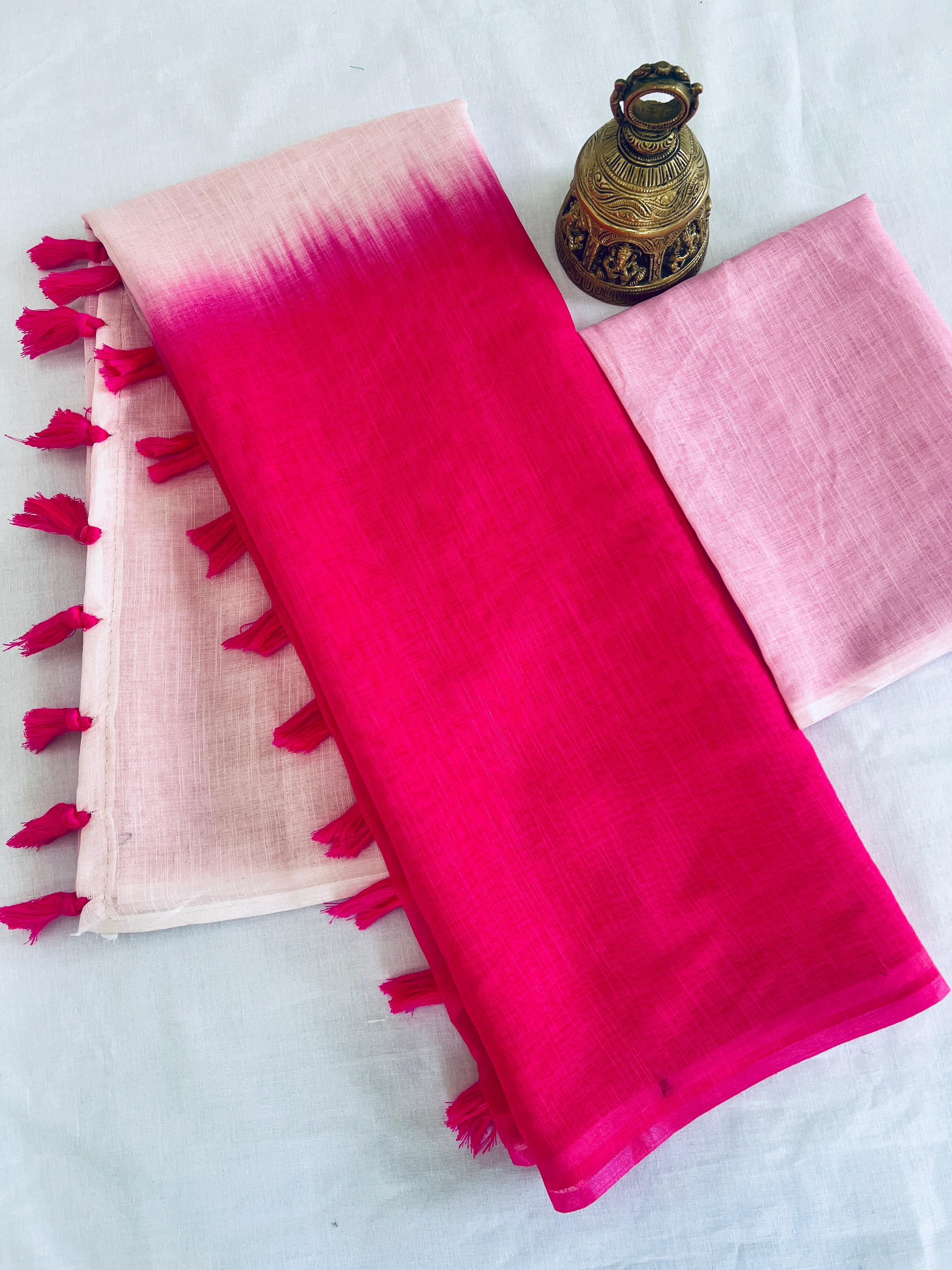 Beautiful Designer Soft Linen Saree Digital Print Saree