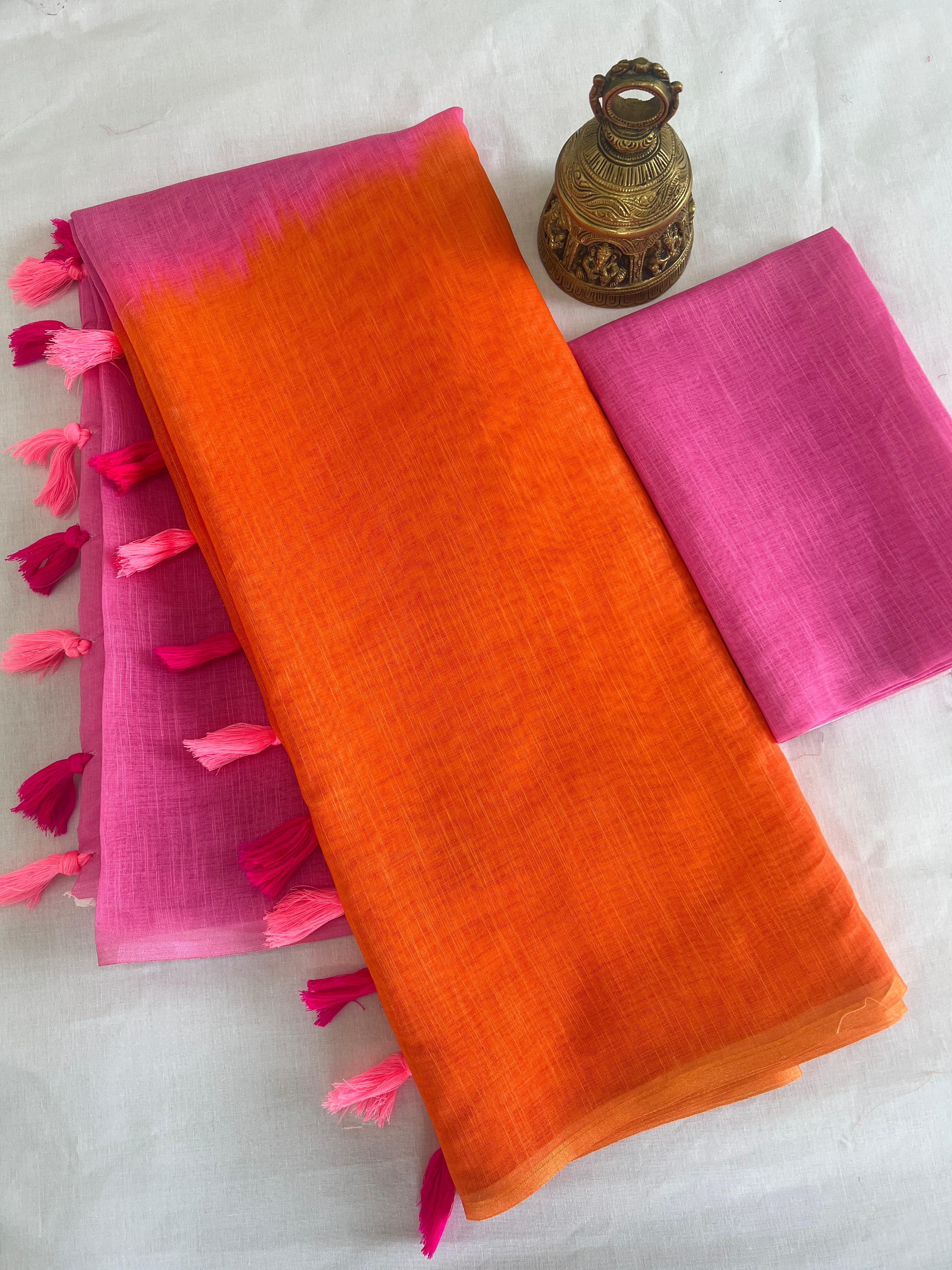 Beautiful Designer Soft Linen Saree Digital Print Saree