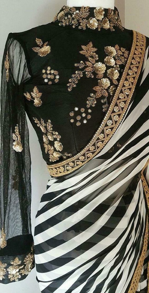 Beautiful Designer Soft Weightless Georgette Saree