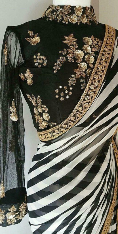 Beautiful Designer Soft Weightless Georgette Saree