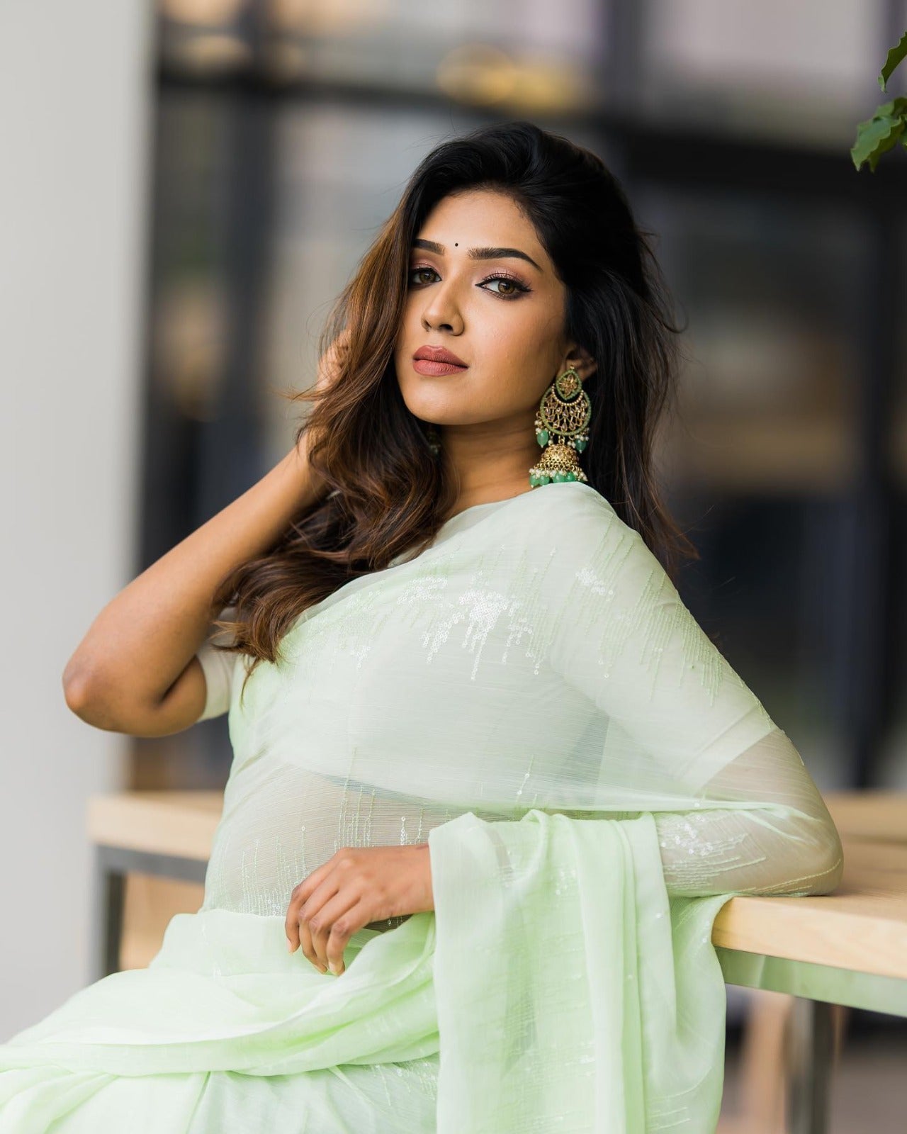 Beautiful Designer Soft Georgette With Sequence Saree