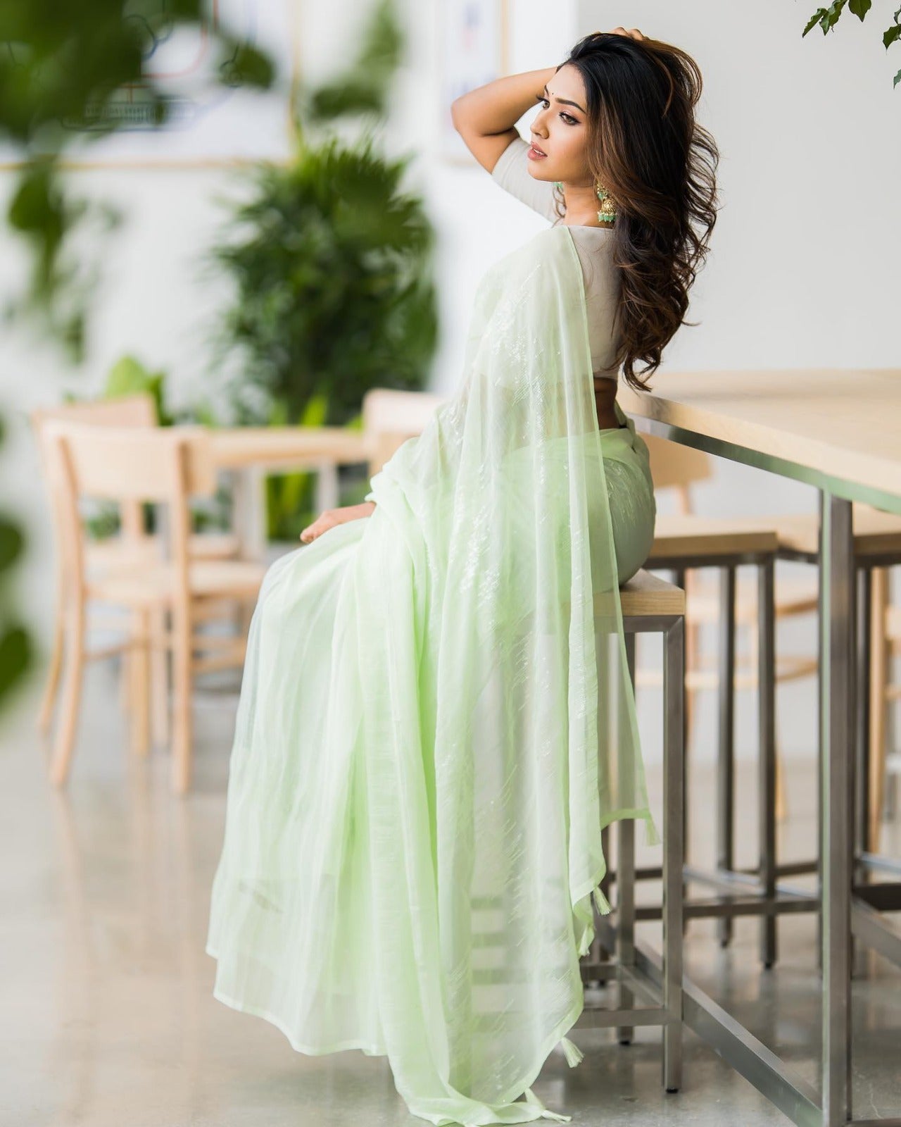 Beautiful Designer Soft Georgette With Sequence Saree