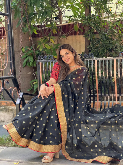 Beautiful Designer Soft Cotton With Butti Saree