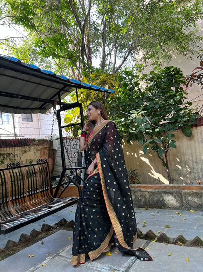 Beautiful Designer Soft Cotton With Butti Saree