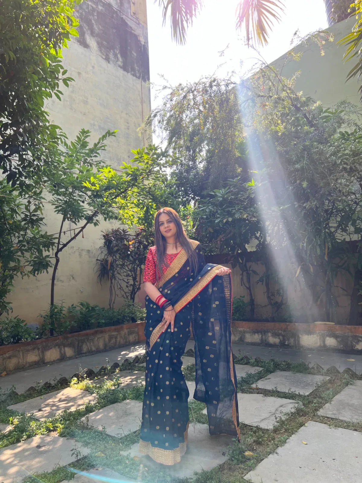 Beautiful Designer Soft Cotton With Butti Saree