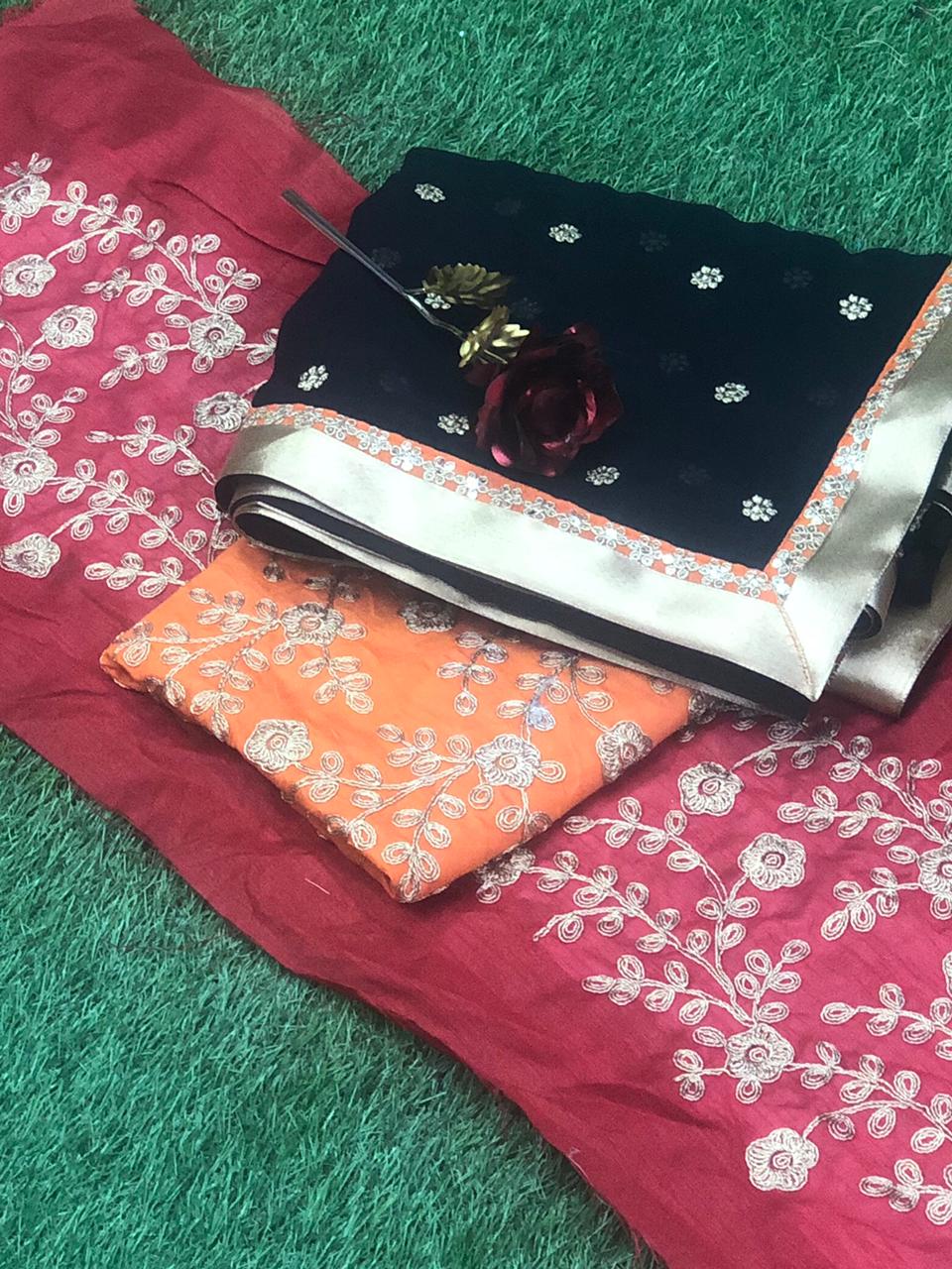 Beautiful Designer Soft Georgette With Butti Saree