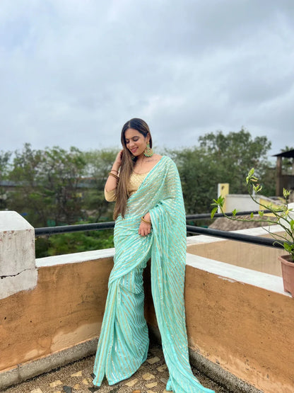 Georgette Sequanc Saree