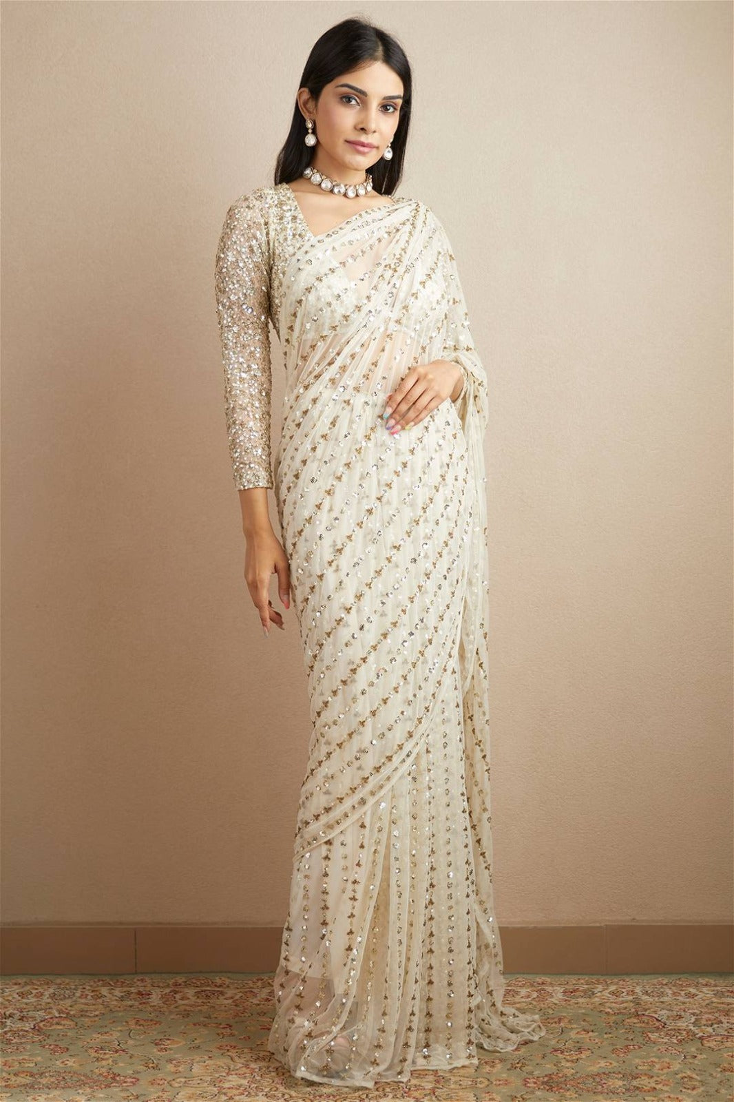 Beautiful Designer Heavy Georgette With Sequence Saree