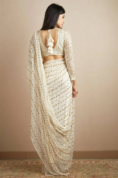 Beautiful Designer Heavy Georgette With Sequence Saree