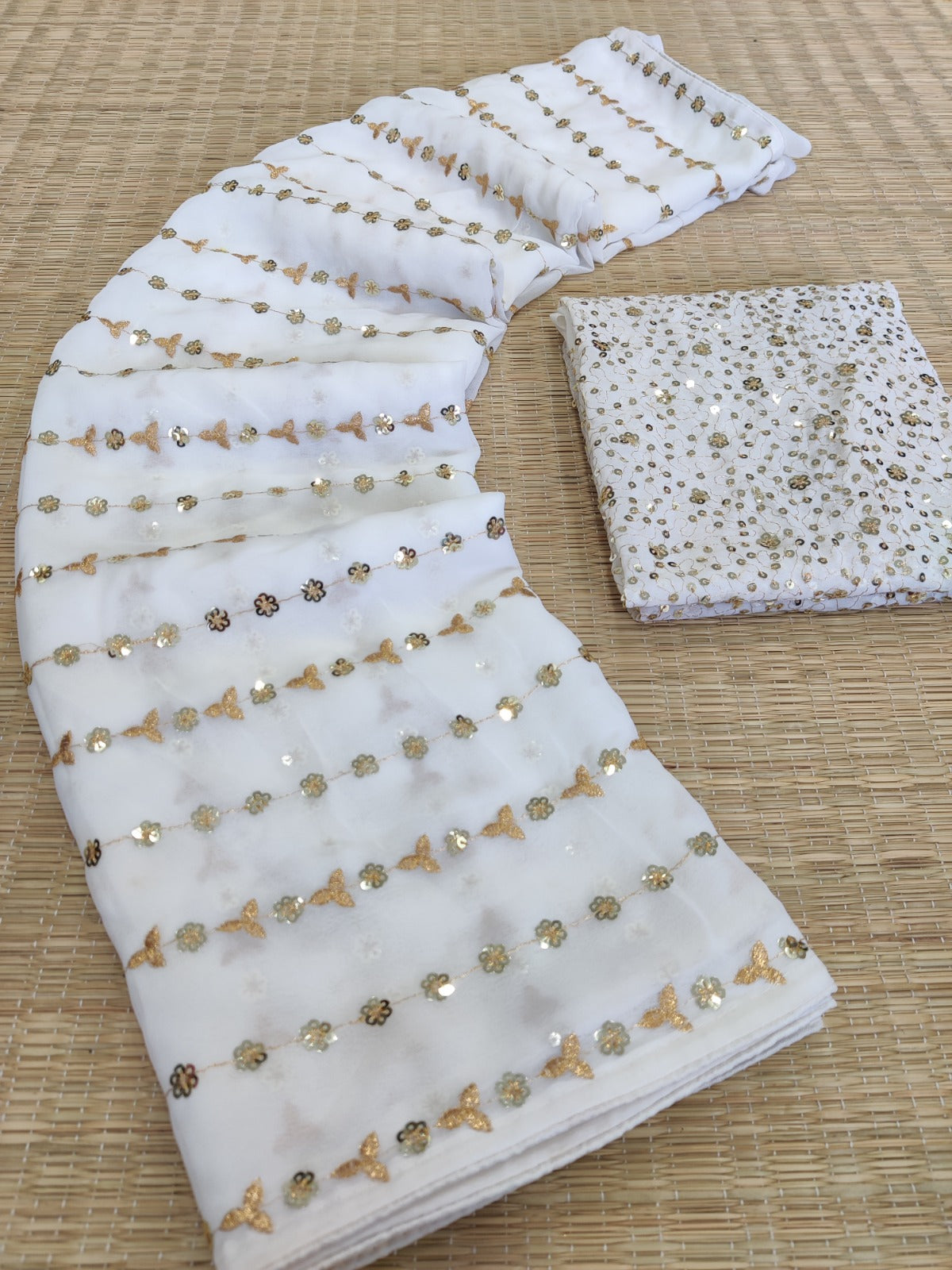 Beautiful Designer Heavy Georgette With Sequence Saree