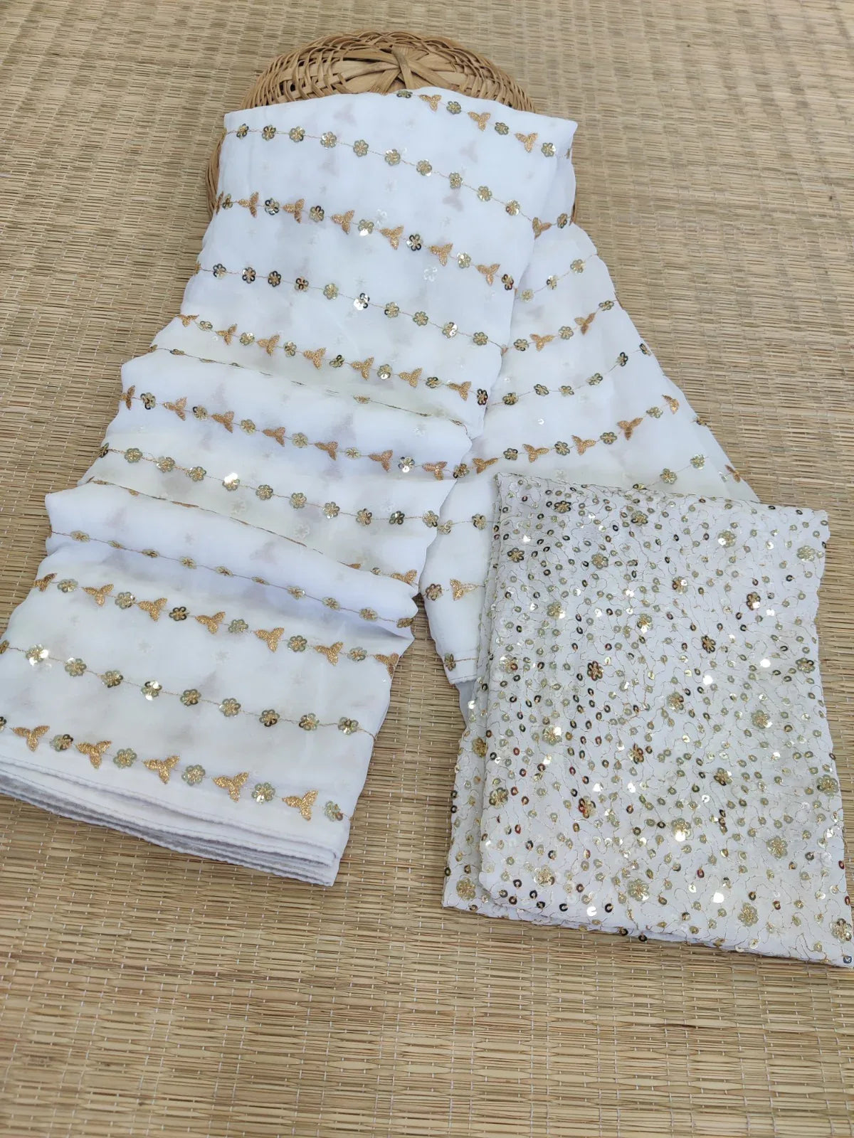 Beautiful Designer Heavy Georgette With Sequence Saree