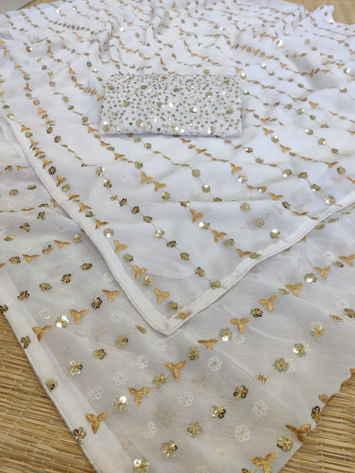 Beautiful Designer Heavy Georgette With Sequence Saree